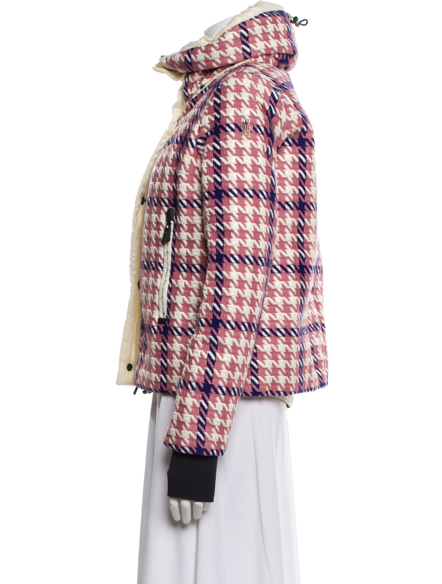 Moncler Grenoble Plaid Print Evening Jacket