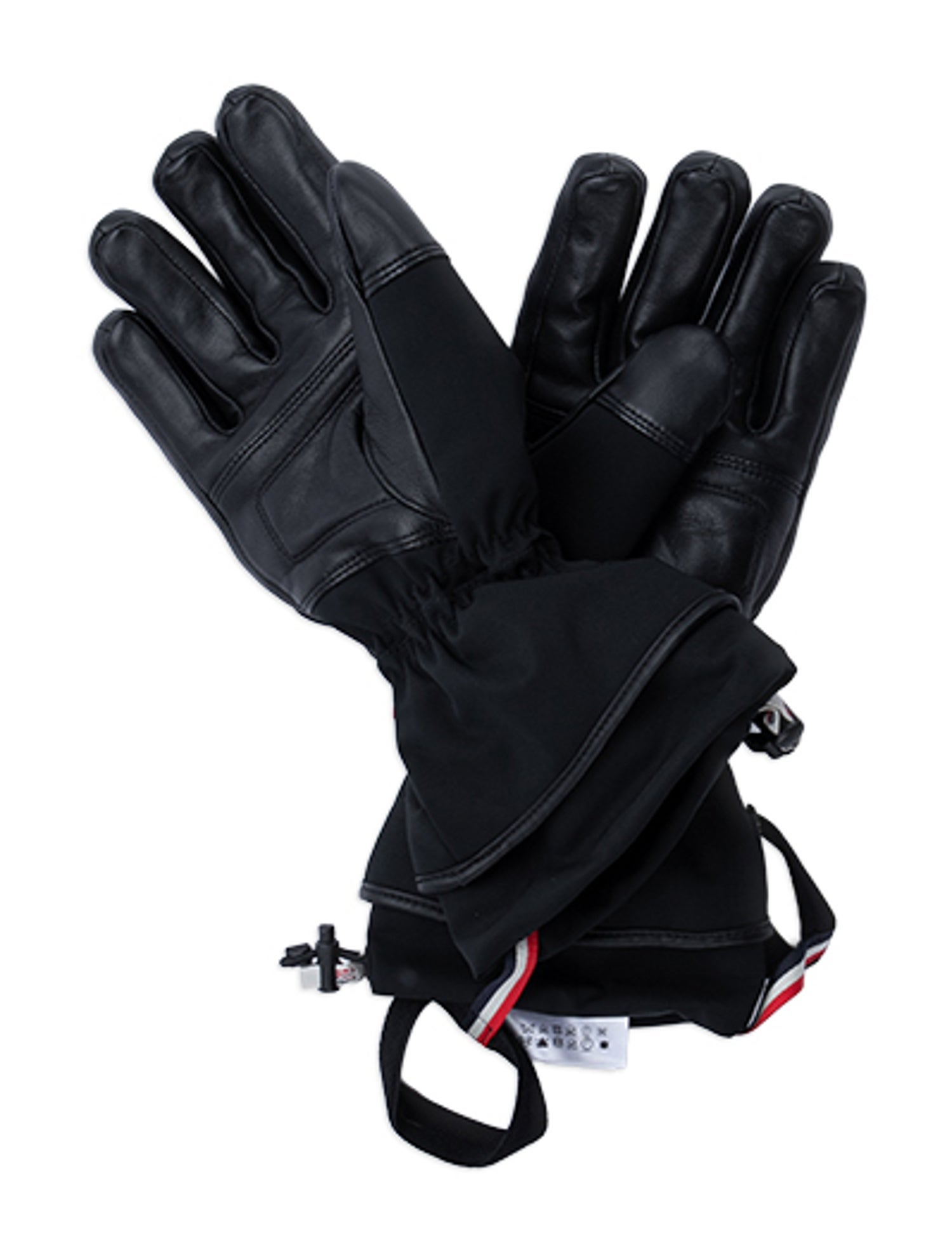 Moncler Grenoble Leather and Nylon Ski Gloves