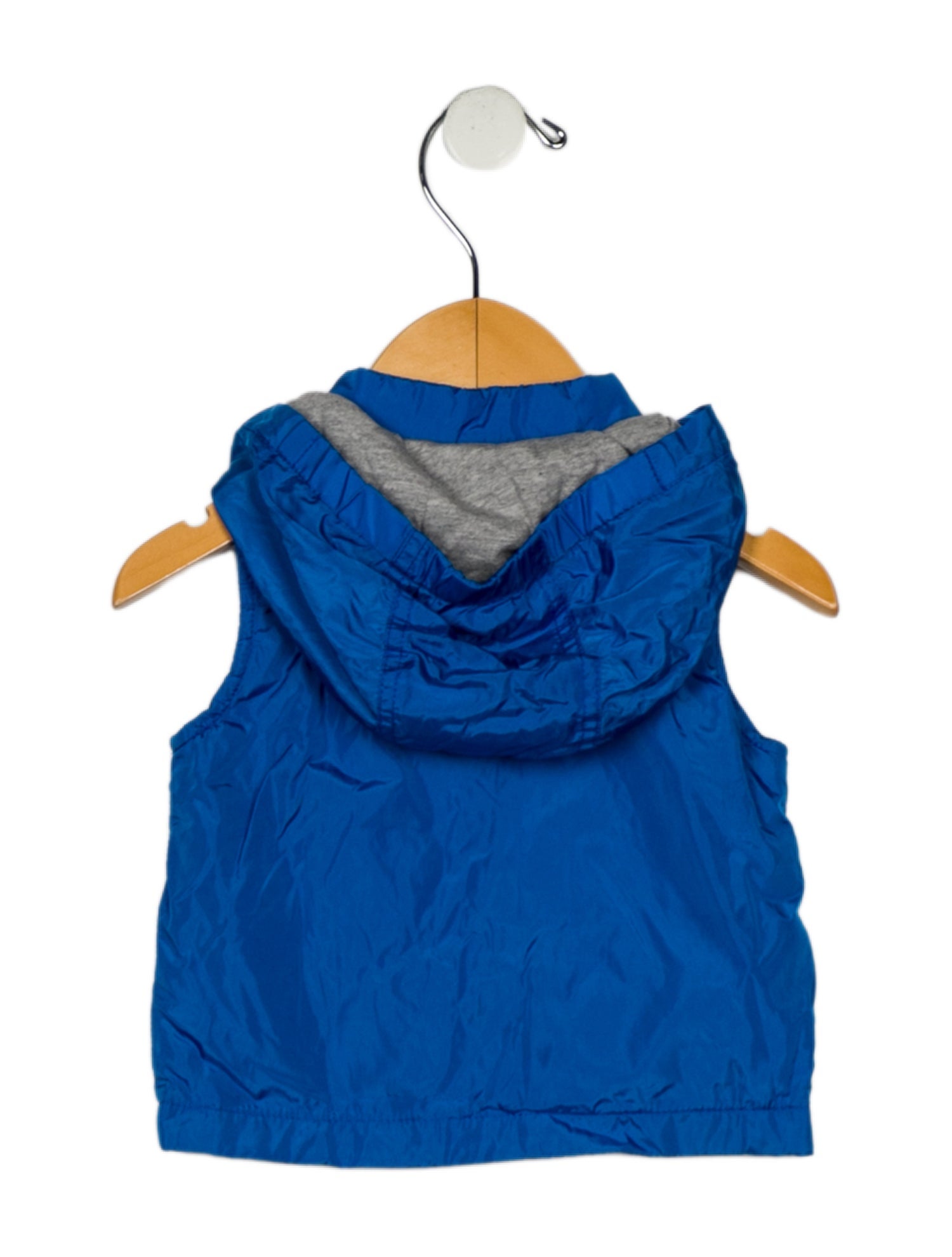 Moncler Boys Blue 3-6 month jacket with exposed zip closure