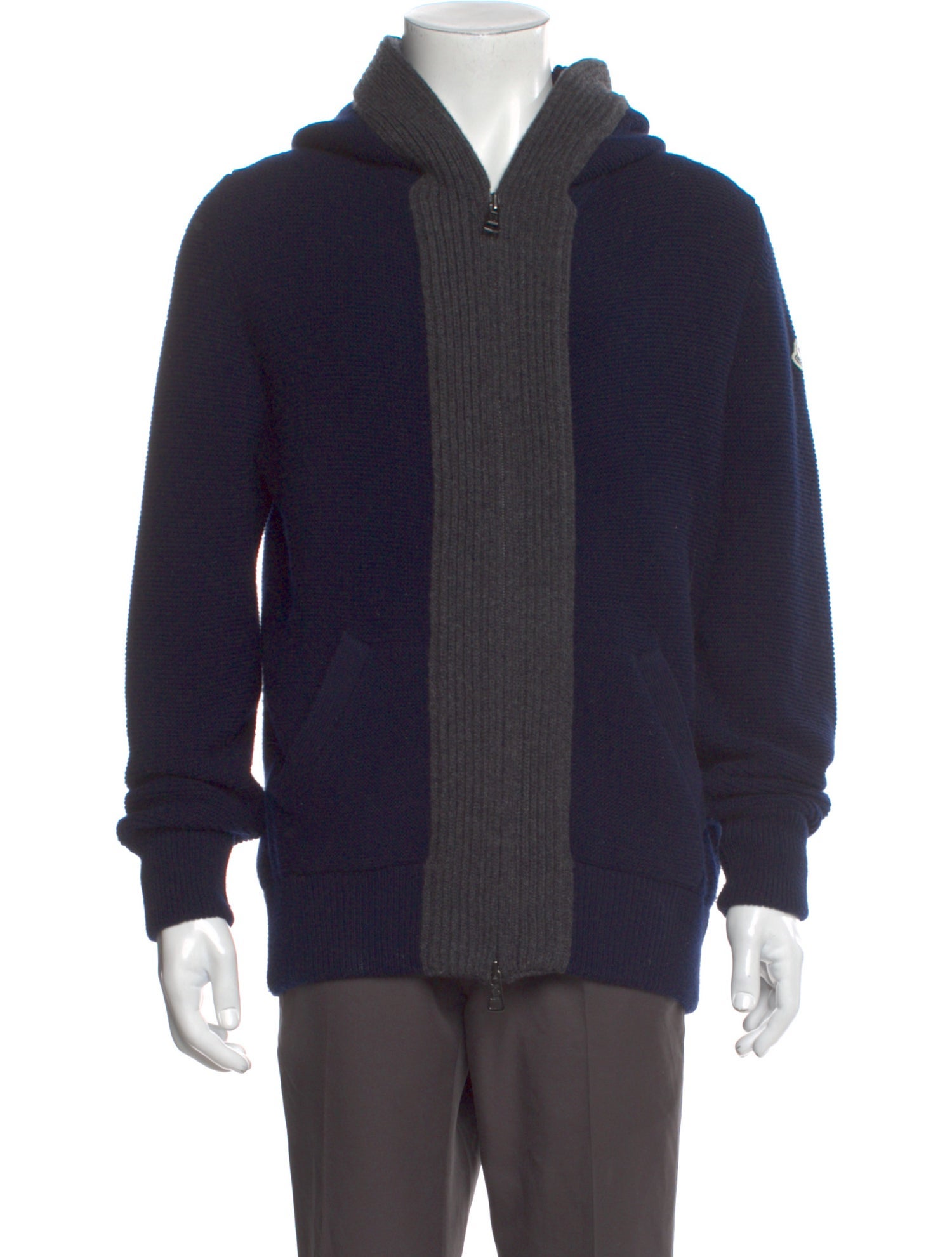 Moncler Virgin Wool Turtleneck Cardigan