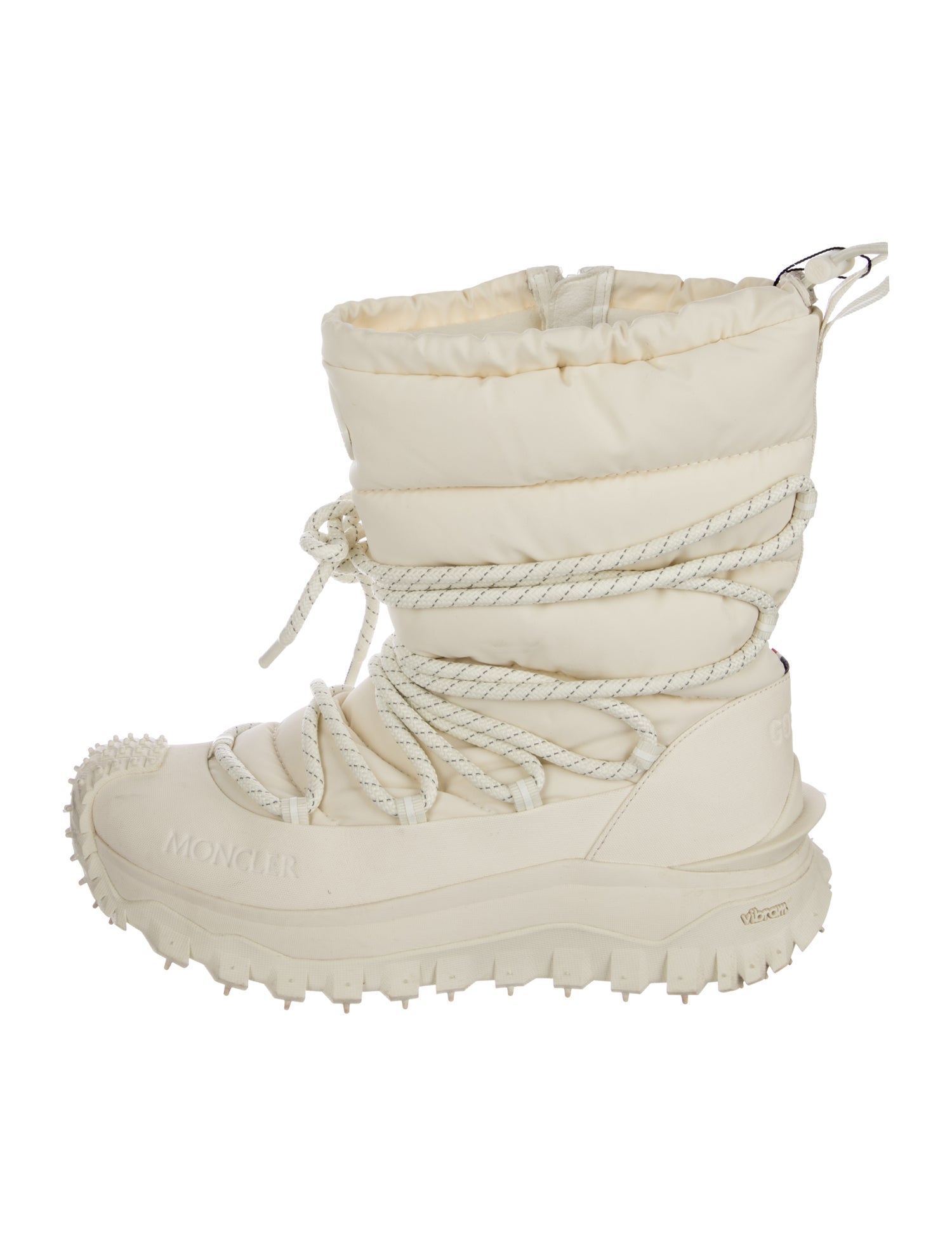 Moncler Grenoble Nylon Grosgrain Trim Snow Boots