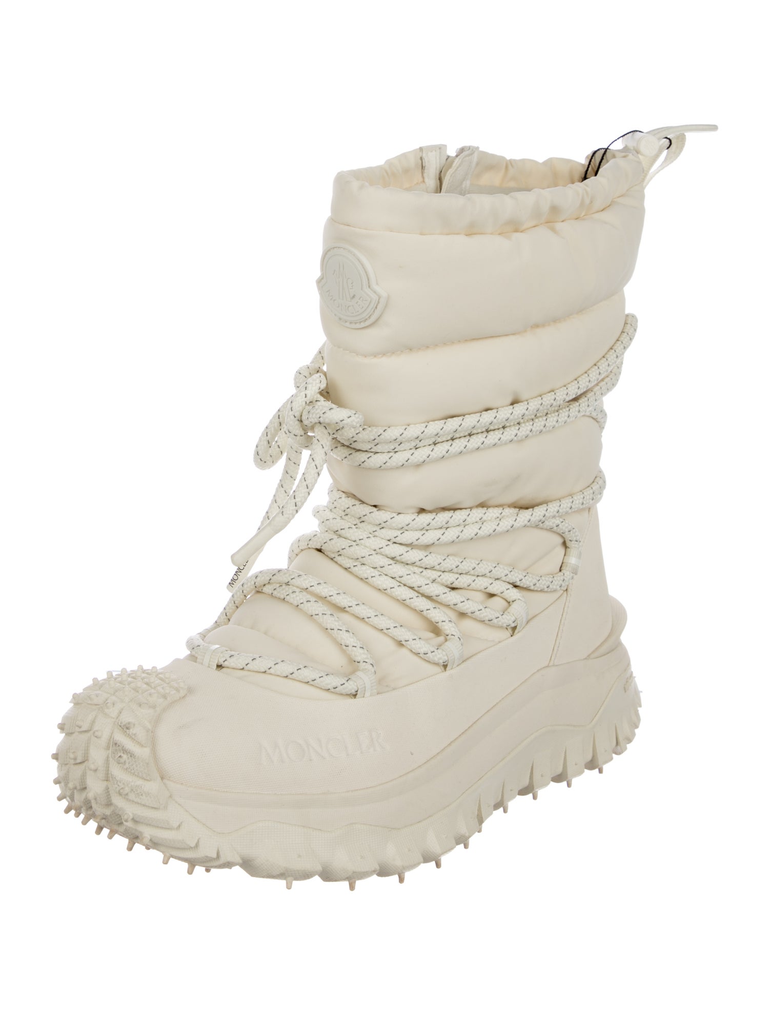 Moncler Grenoble Nylon Grosgrain Trim Snow Boots