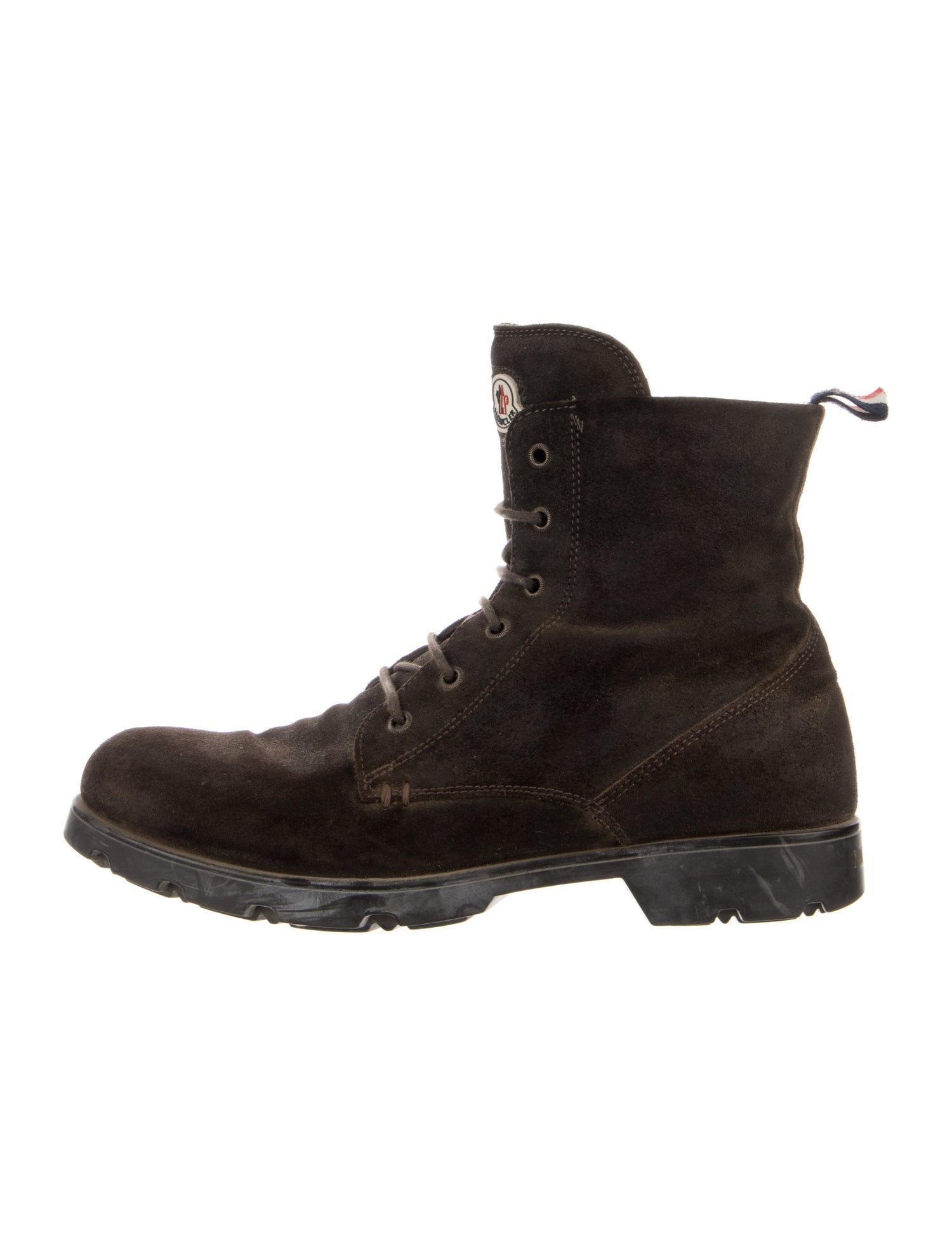 Moncler Suede Lace-Up Boots