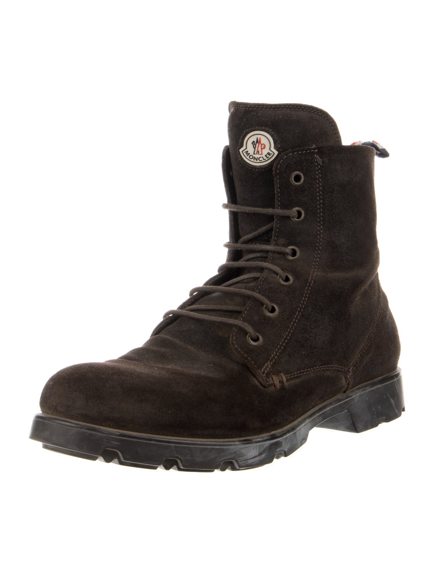 Moncler Suede Lace-Up Boots