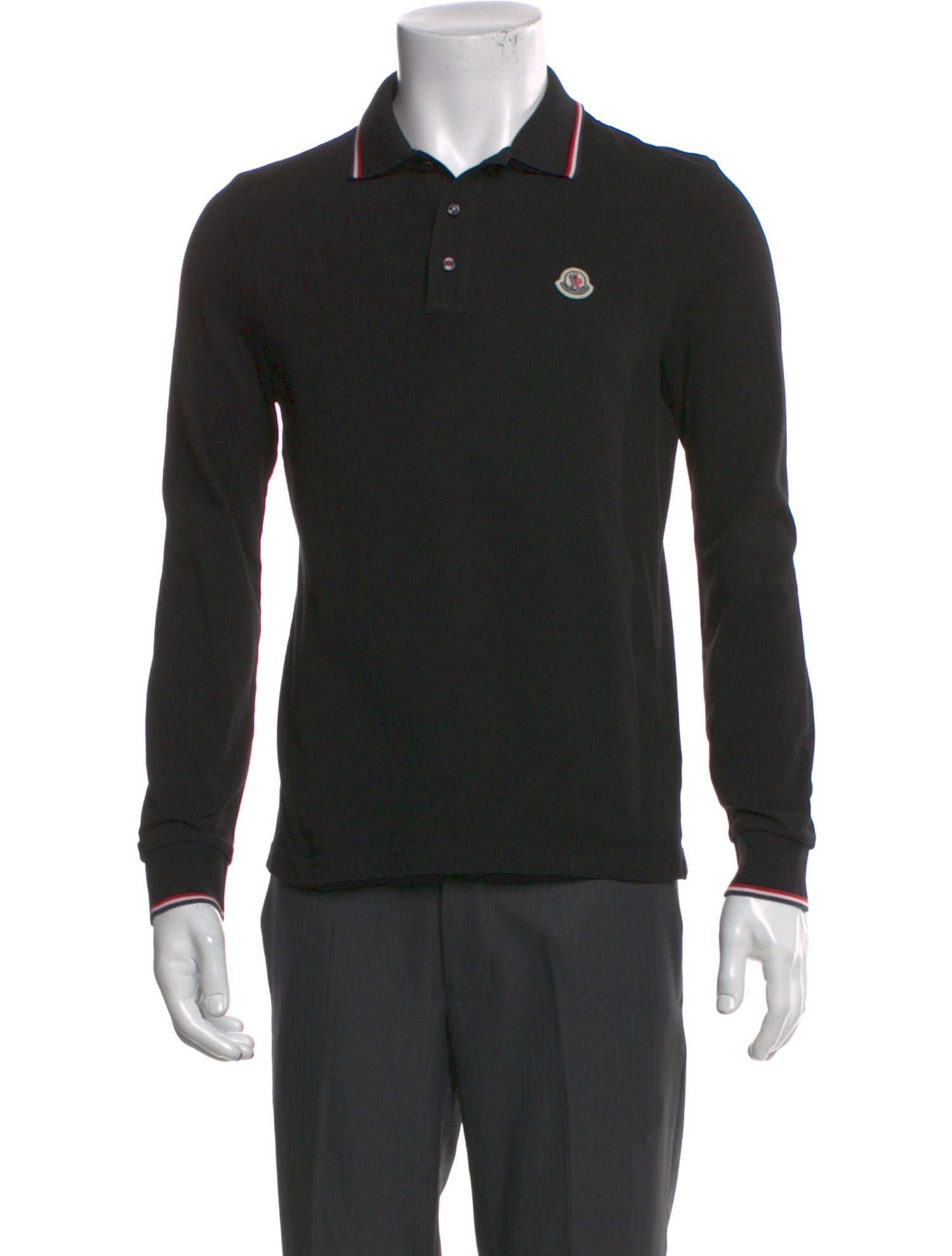 Moncler Crew Neck Long Sleeve Polo Shirt