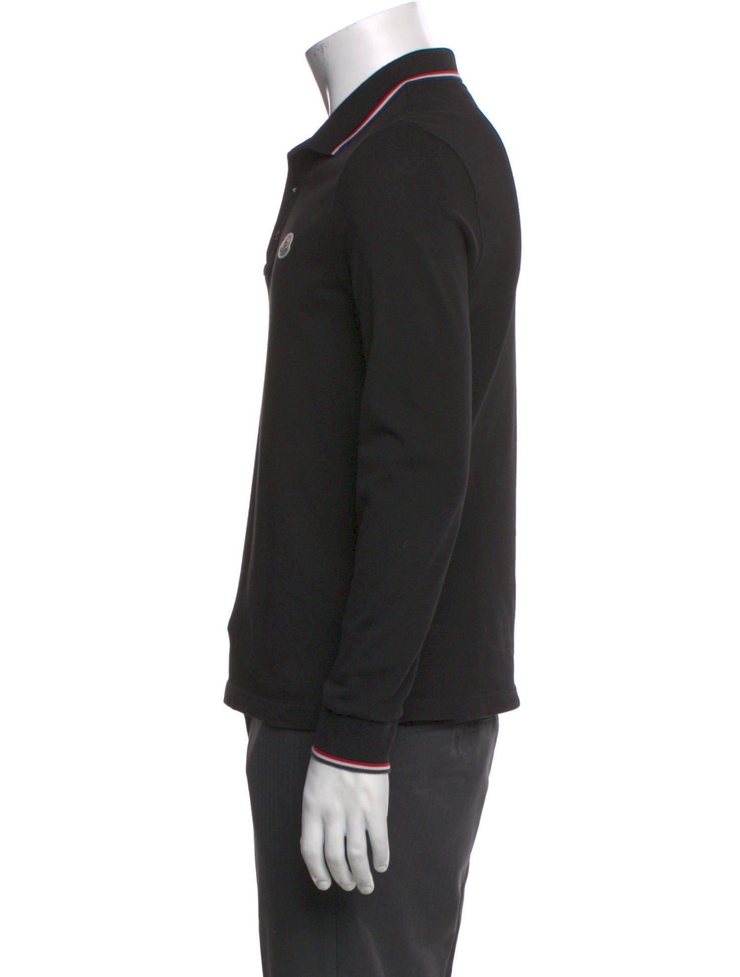 Moncler Crew Neck Long Sleeve Polo Shirt