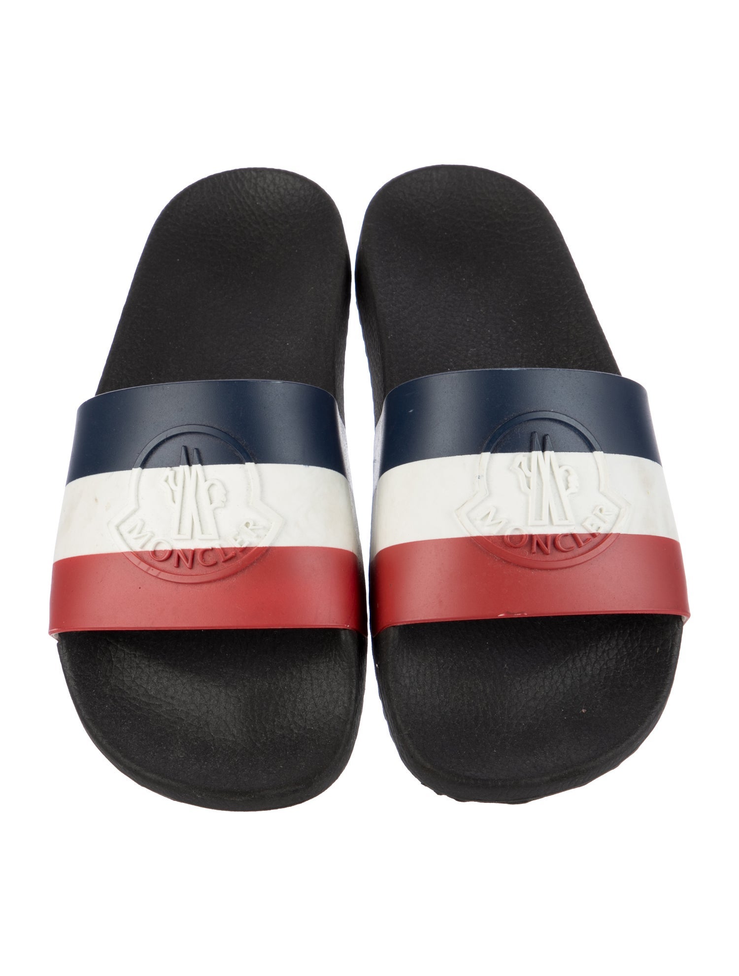 Moncler Stripped Logo Slides