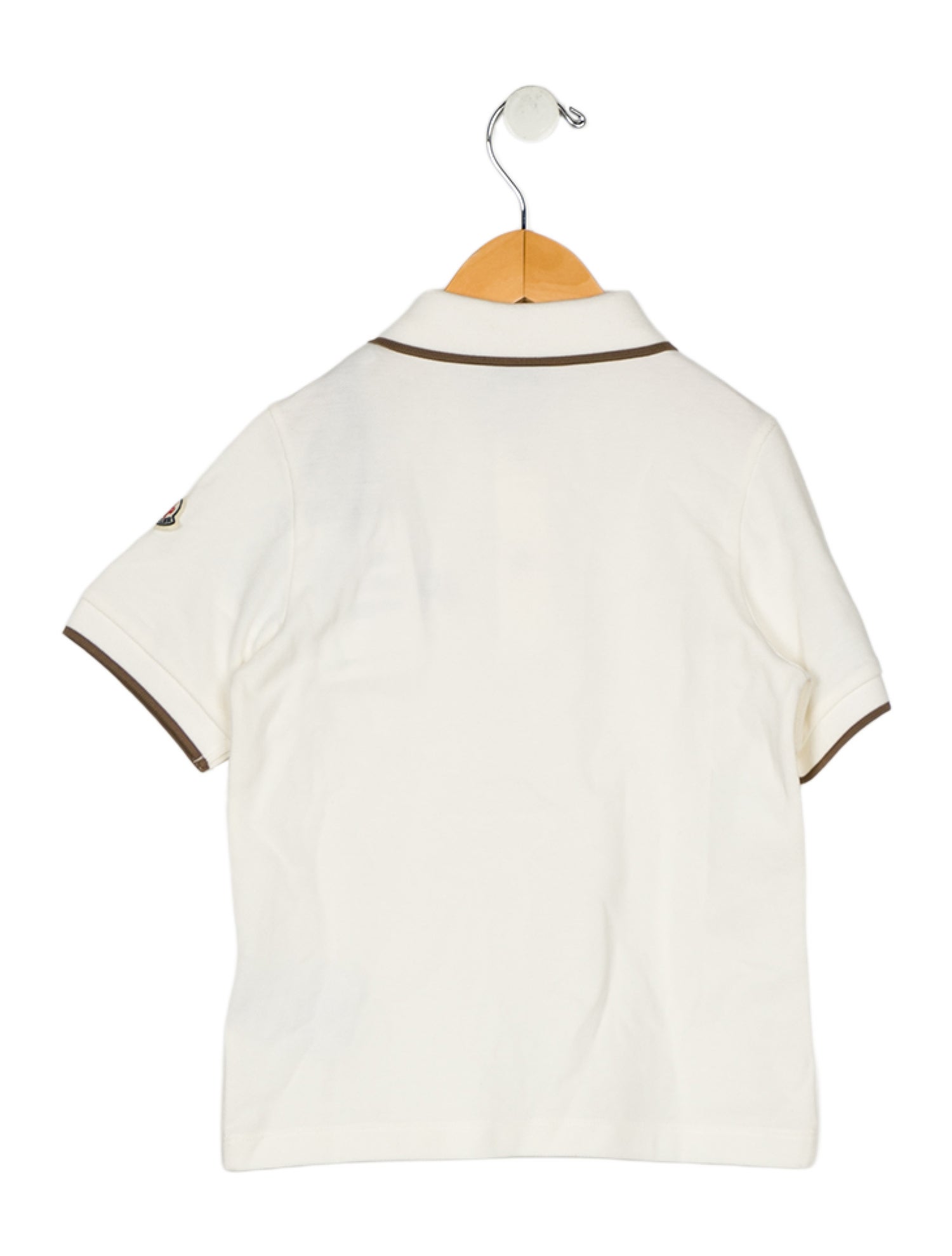 Moncler Boys' Patterned Short Sleeve Polo Shirt w/Tags