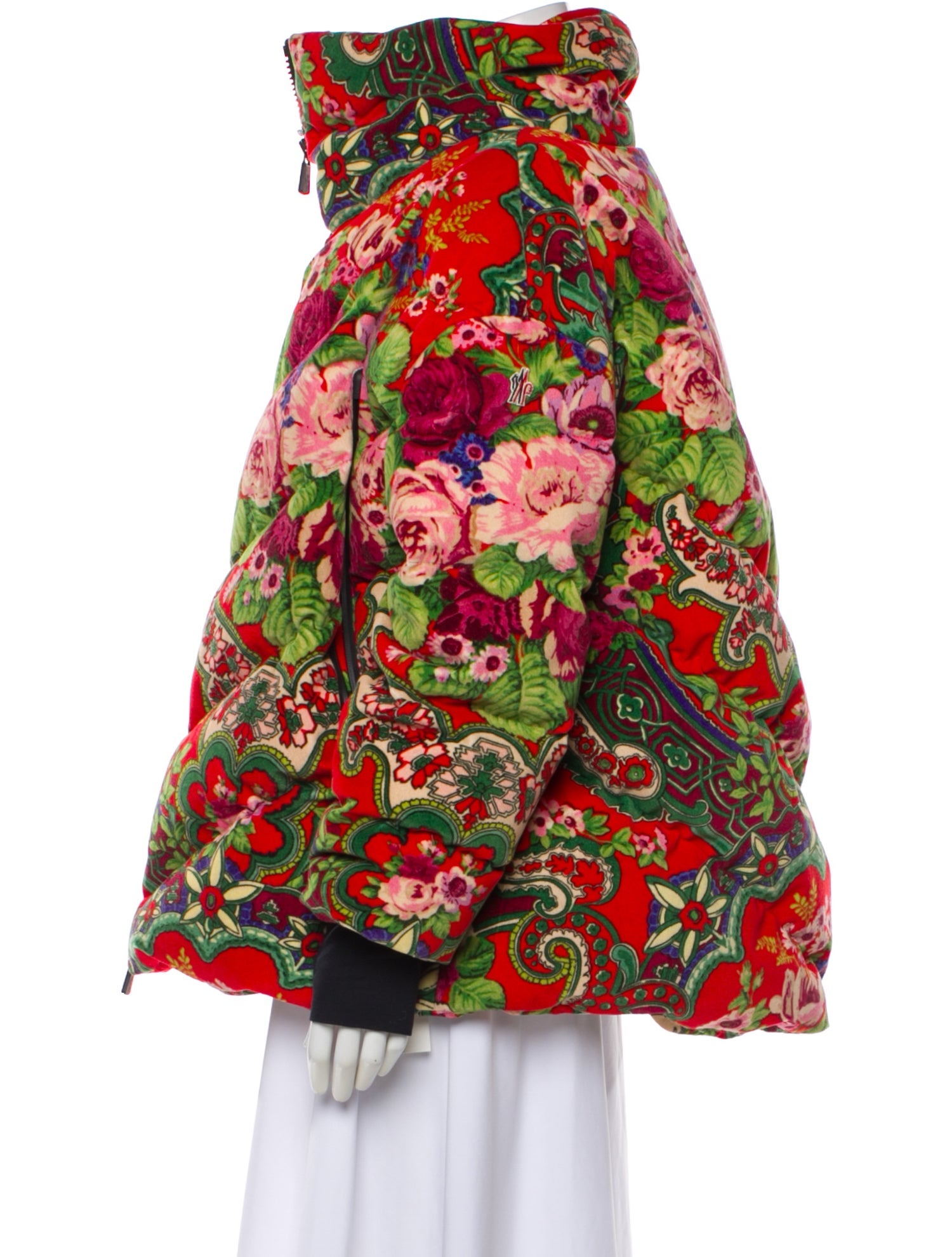 Moncler Grenoble Floral Print Down Coat