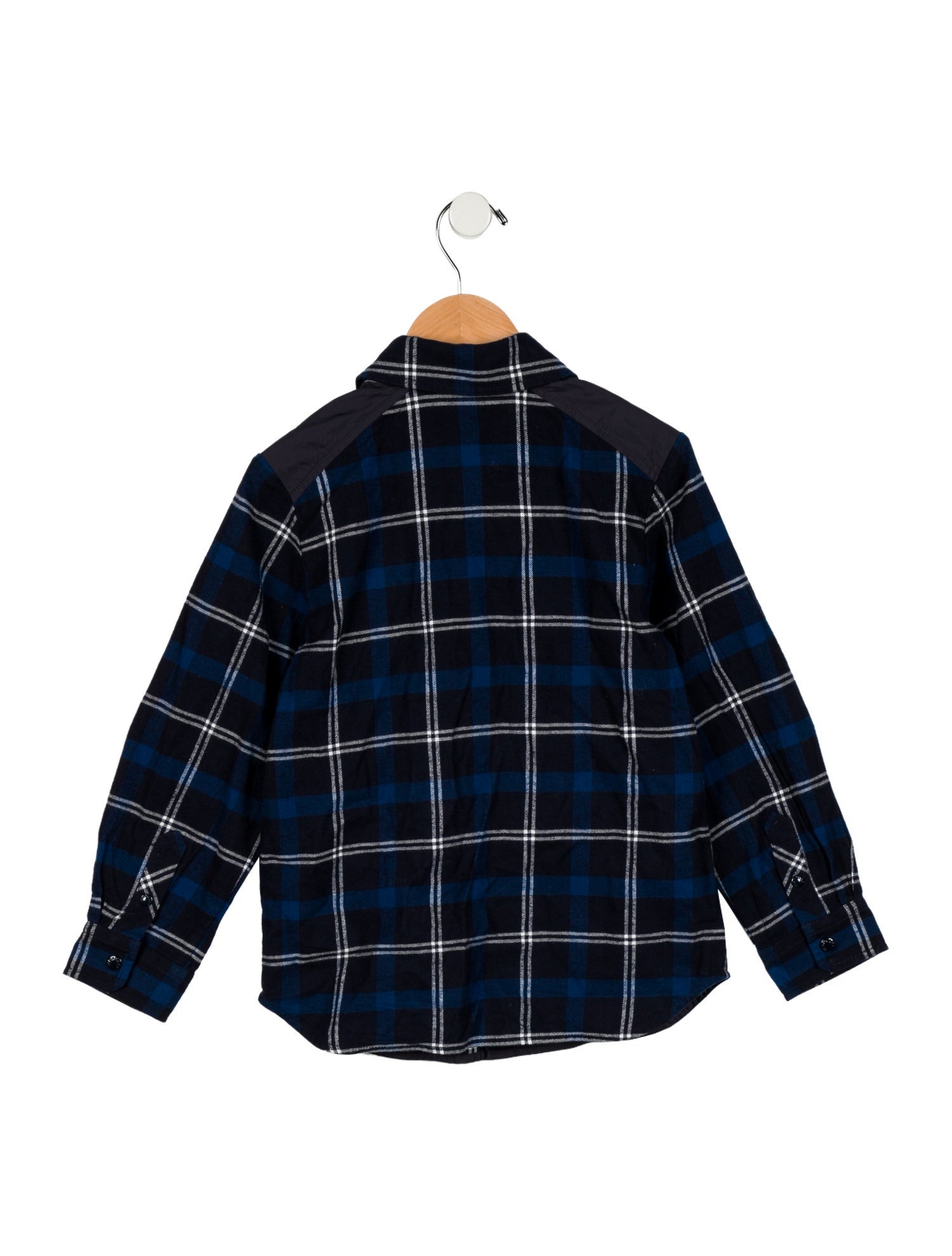 Moncler Boys' Plaid Polo