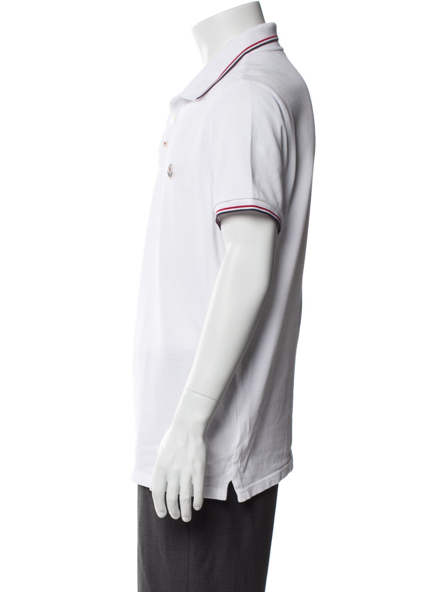Moncler Striped Collar Polo Shirt
