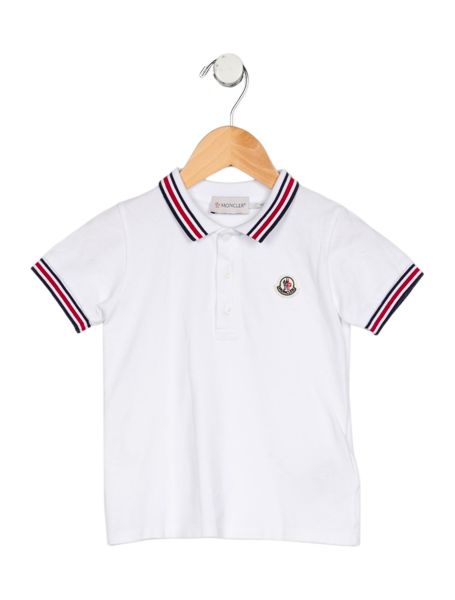 Moncler Boy's white t shirt button up