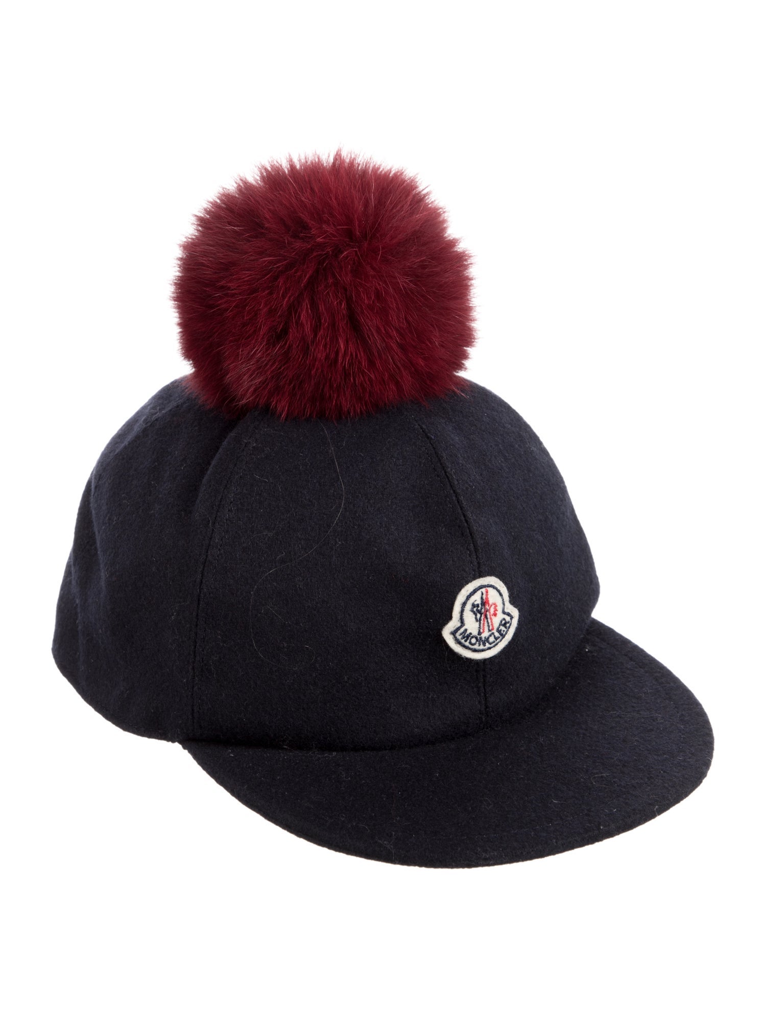 Moncler Kids' Wool Pom Pom Baseball Hat
