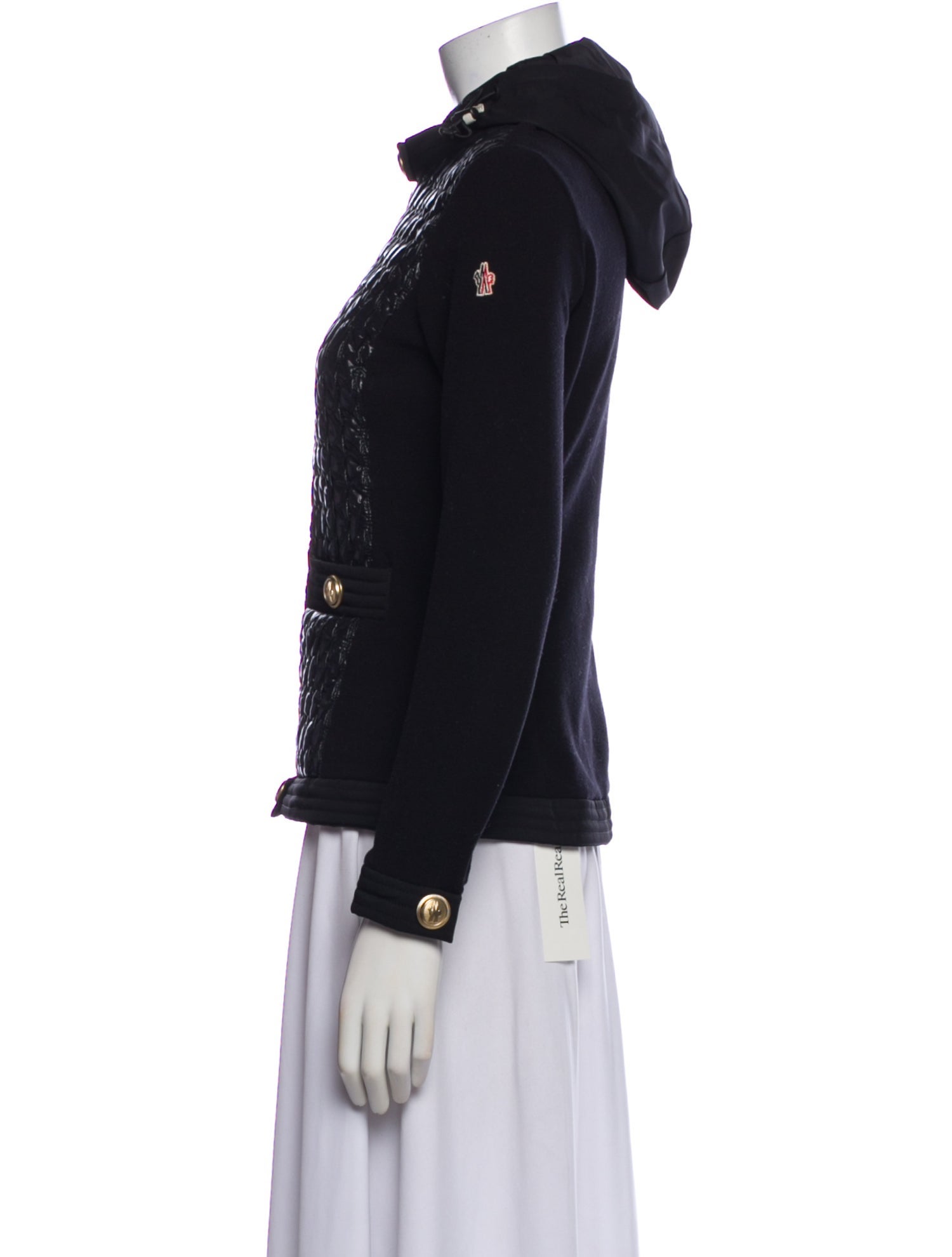 Moncler Tweed Pattern Biker Jacket