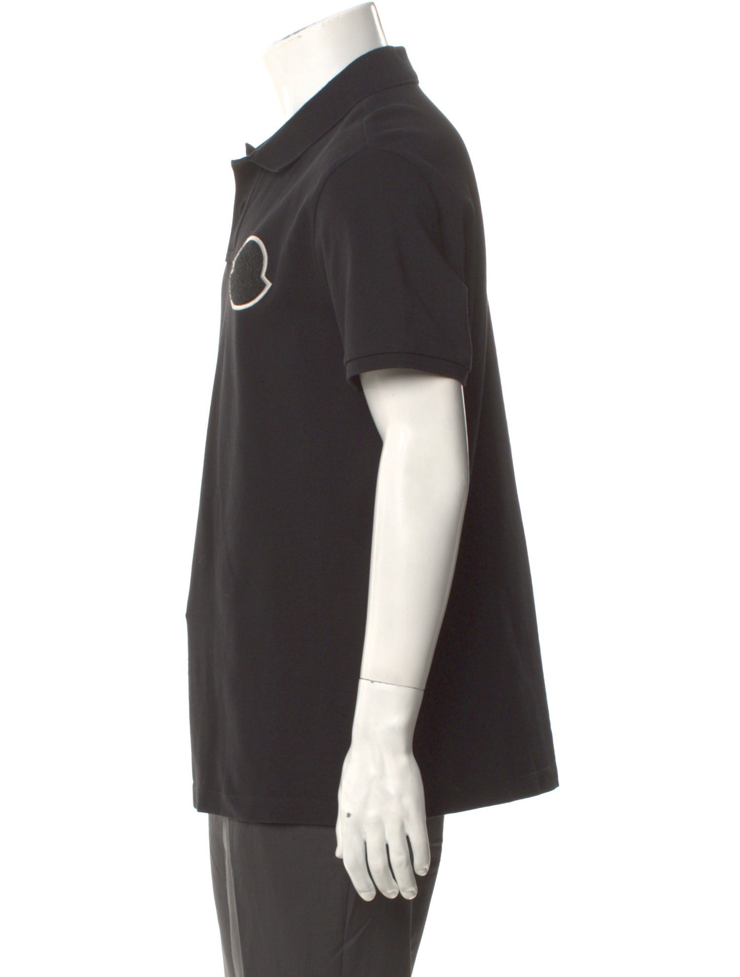 Moncler V-Neck Short Sleeve Polo Shirt