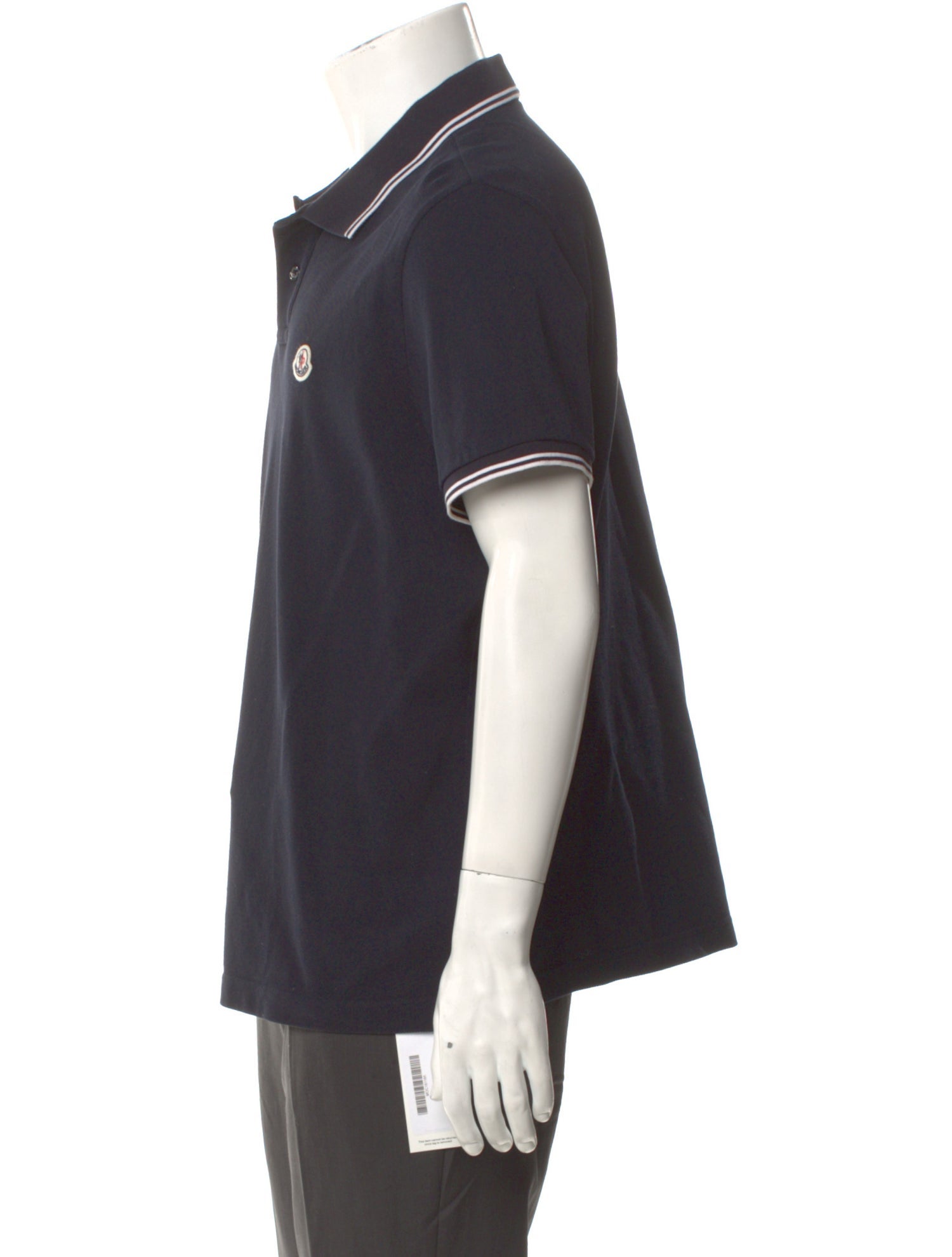 Moncler V-Neck Short Sleeve Polo Shirt