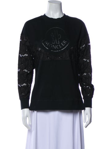 Pre-owned Moncler Crew Neck Long Sleeve Sweatshirt In Black