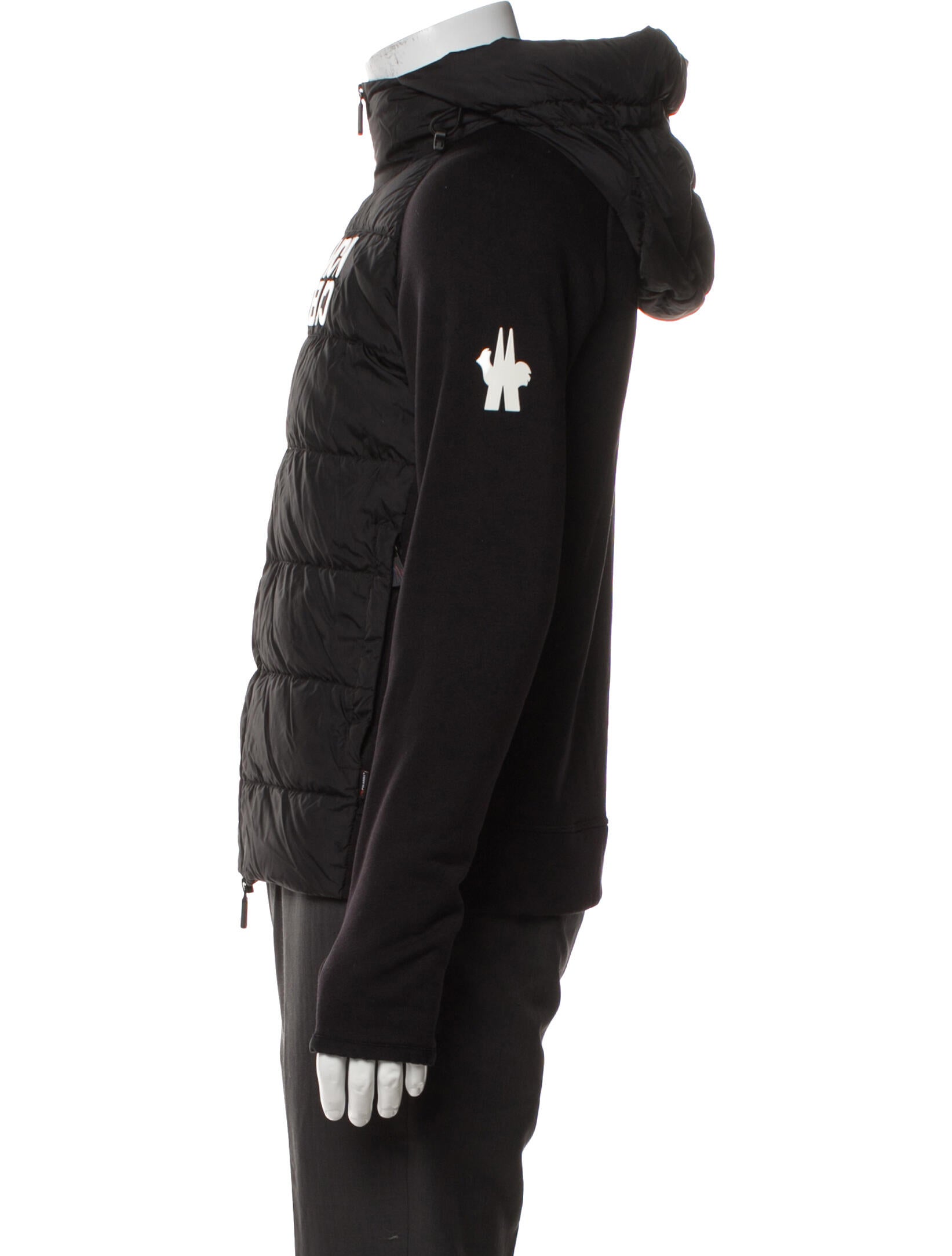 Moncler Grenoble Zip Up Cardigan Graphic Print Puffer Coat