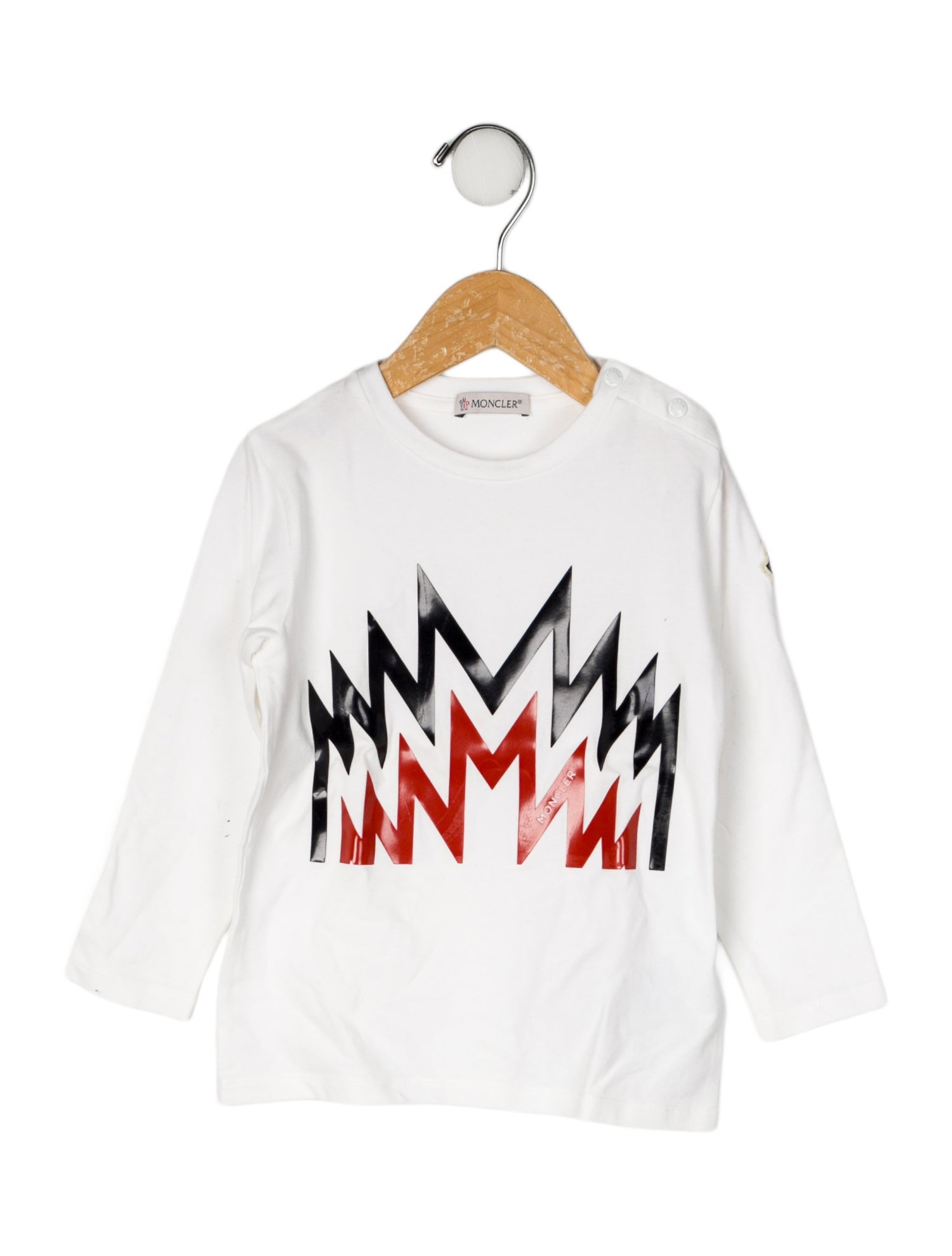 Moncler Cotton Graphic Print Long Sleeve T Shirt