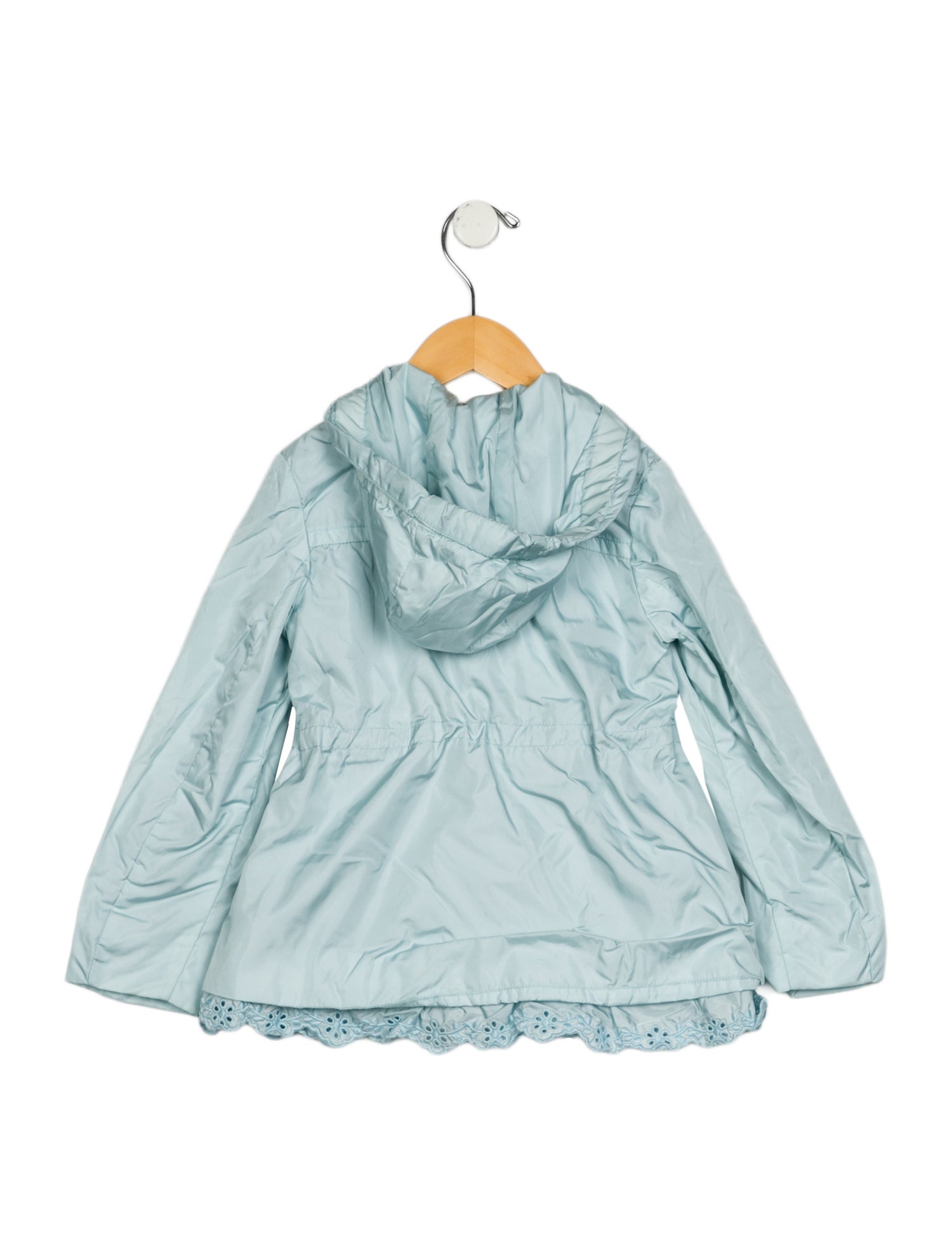 Moncler Casual blue jacket with hood and zip closure