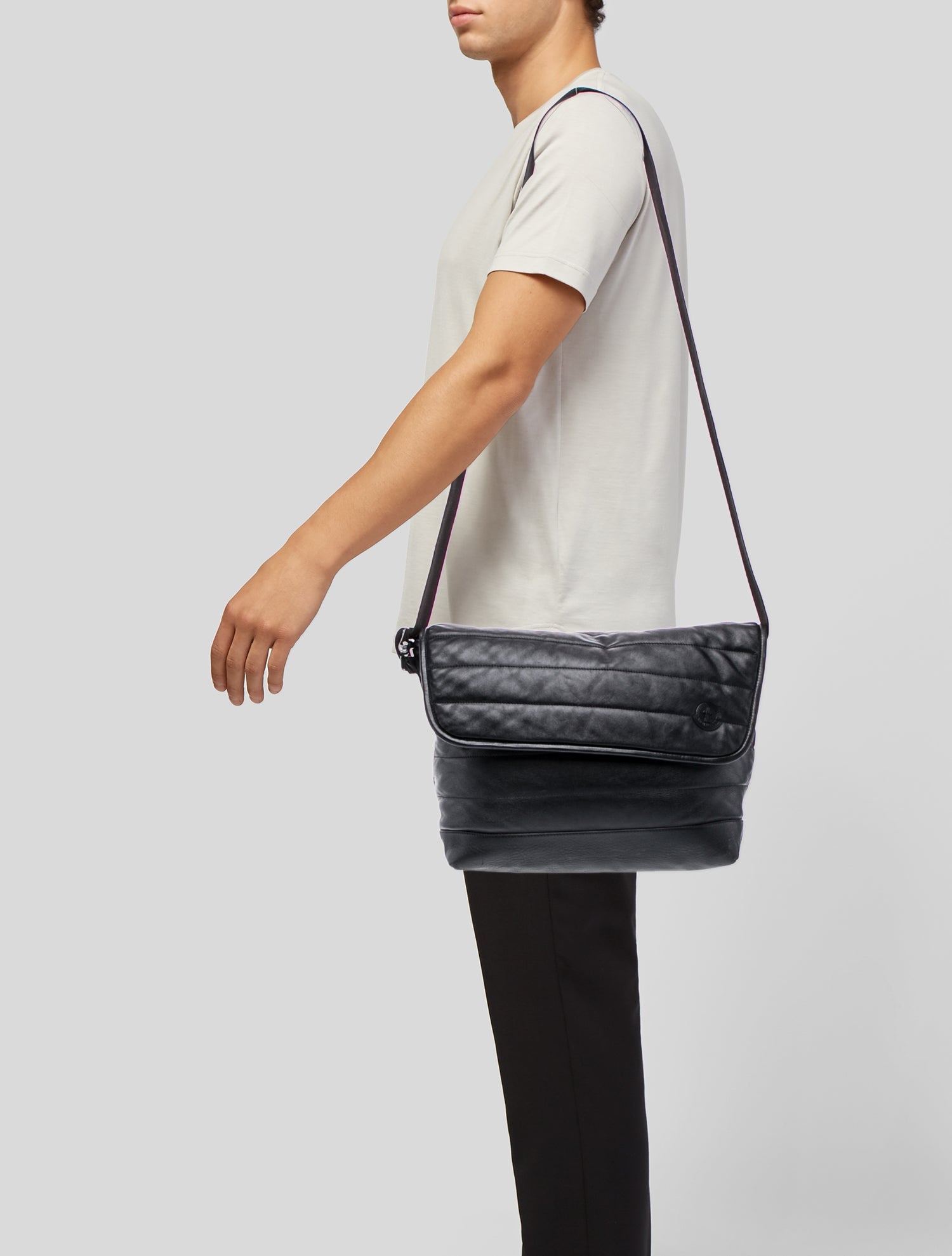 Moncler Signature Kino GM calfskin messenger bag GM