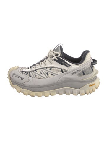 Pre-owned Moncler Leather Chunky Sneakers In White