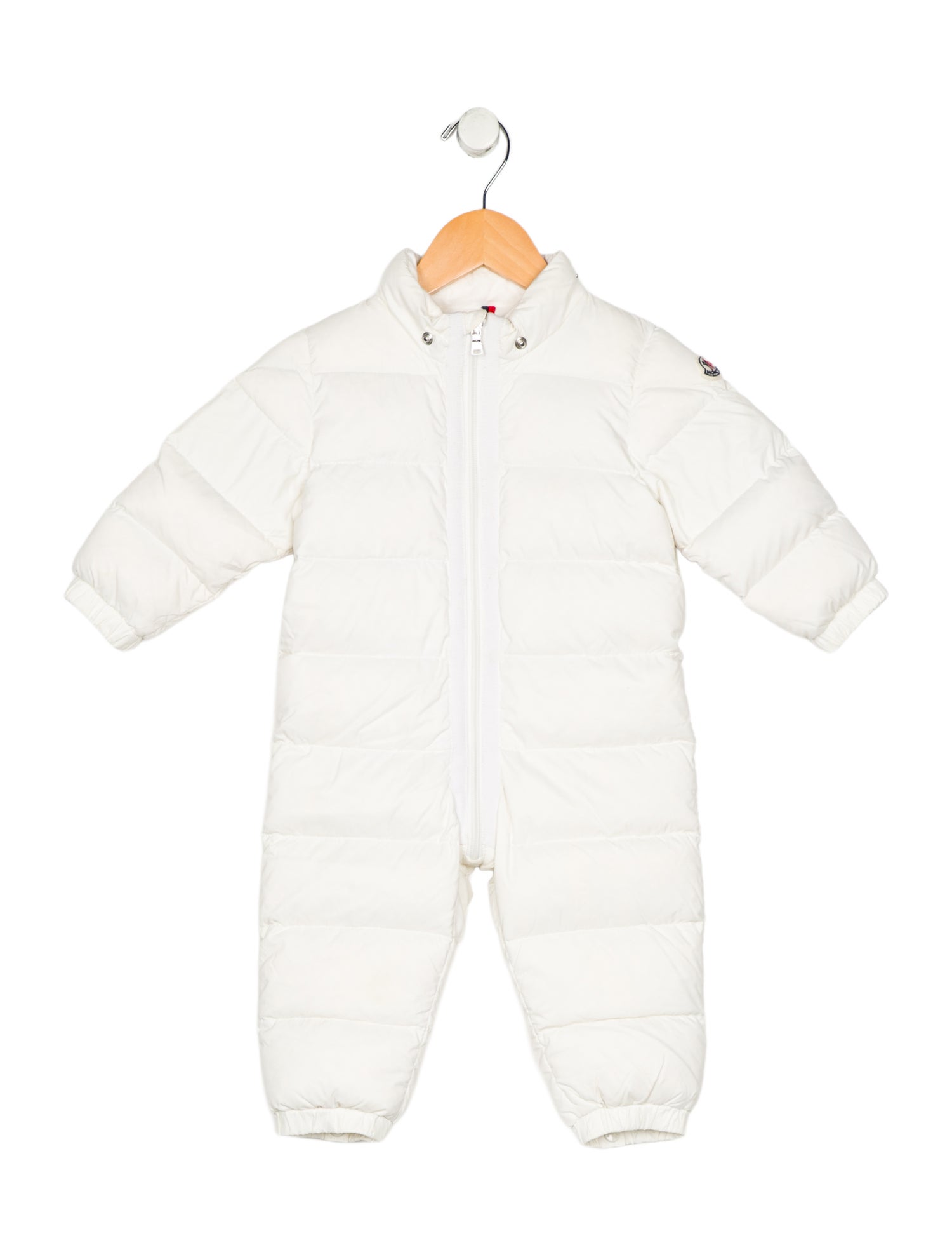 Moncler Neutral puffer body suit with zip closure