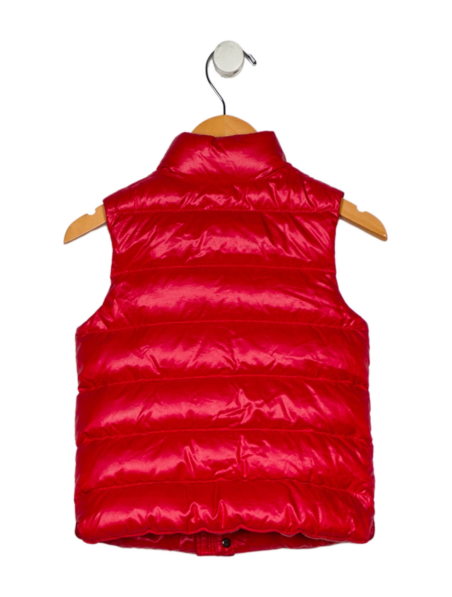 Moncler Red puffer vest with zip and snap closure