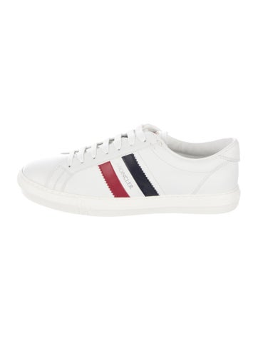 Pre-owned Moncler Leather Sneakers In White