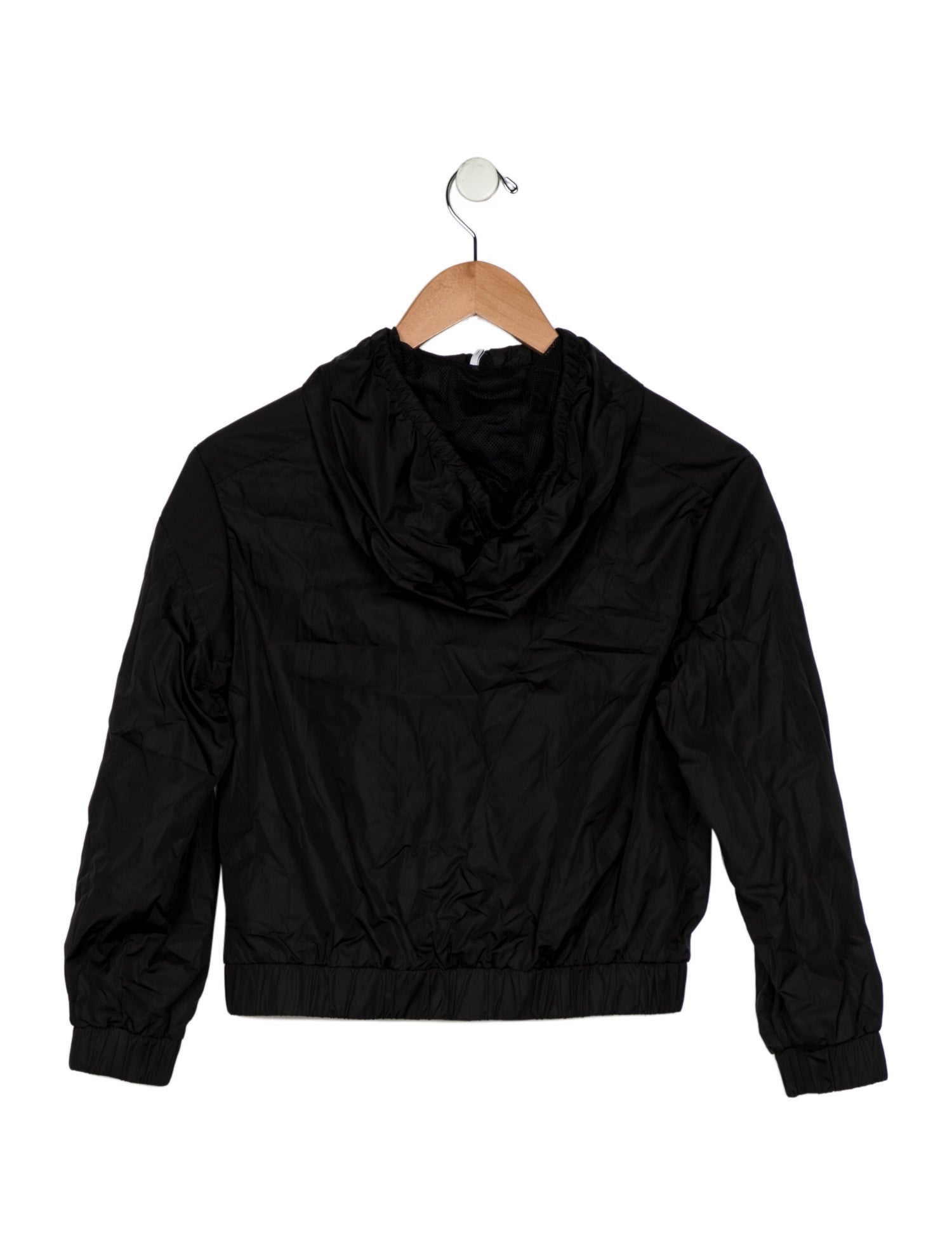 Moncler Black and multicolor patterned casual zip up jacket with hood