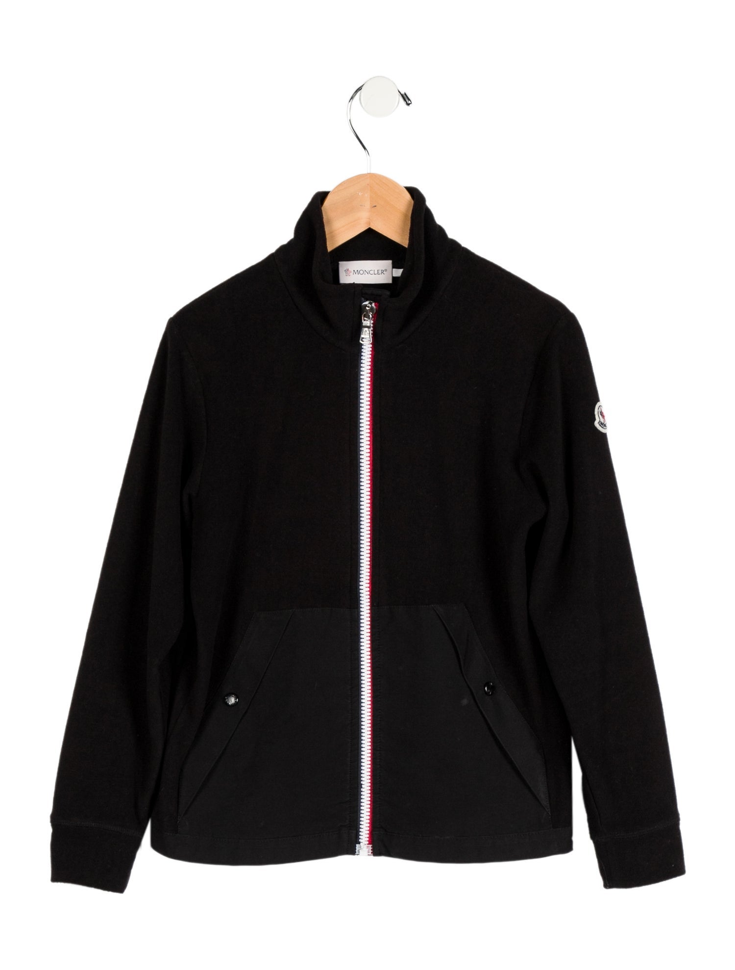 Moncler Boys' Solid Logo Patch Jacket