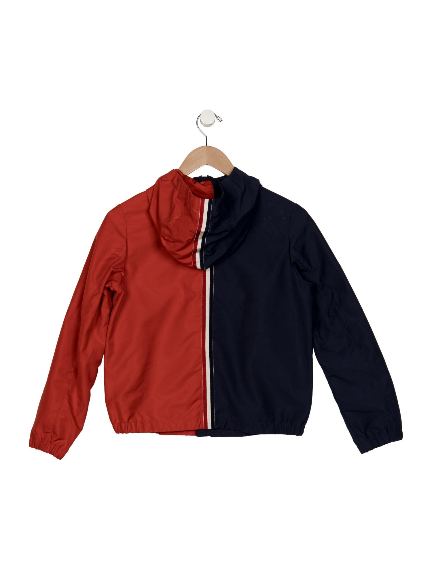 Moncler Red and multicolor patterned casual zip closure