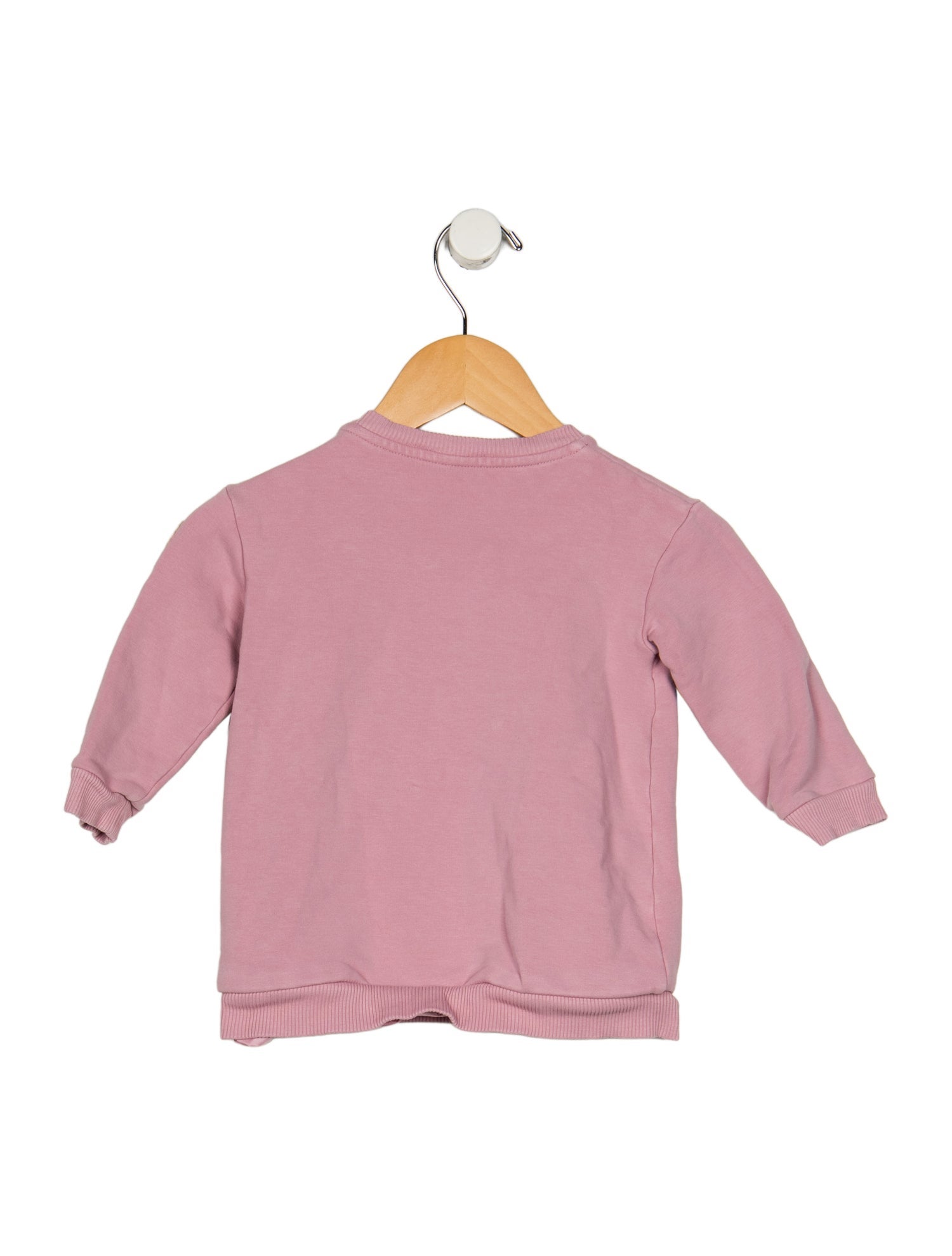 Moncler Cotton pink casual sweatshirt with side snap closure