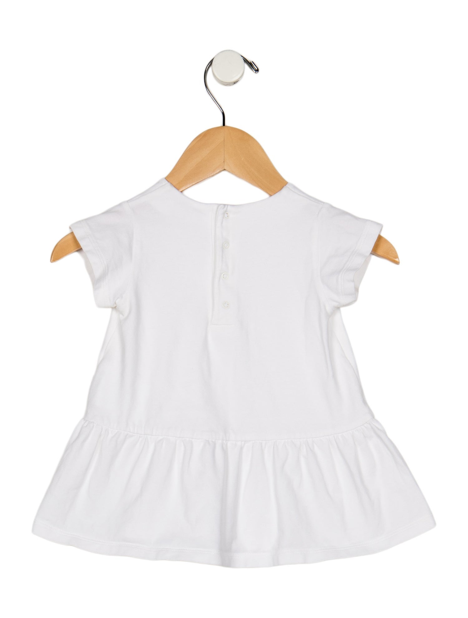 Moncler White short sleeve dress with snap closure
