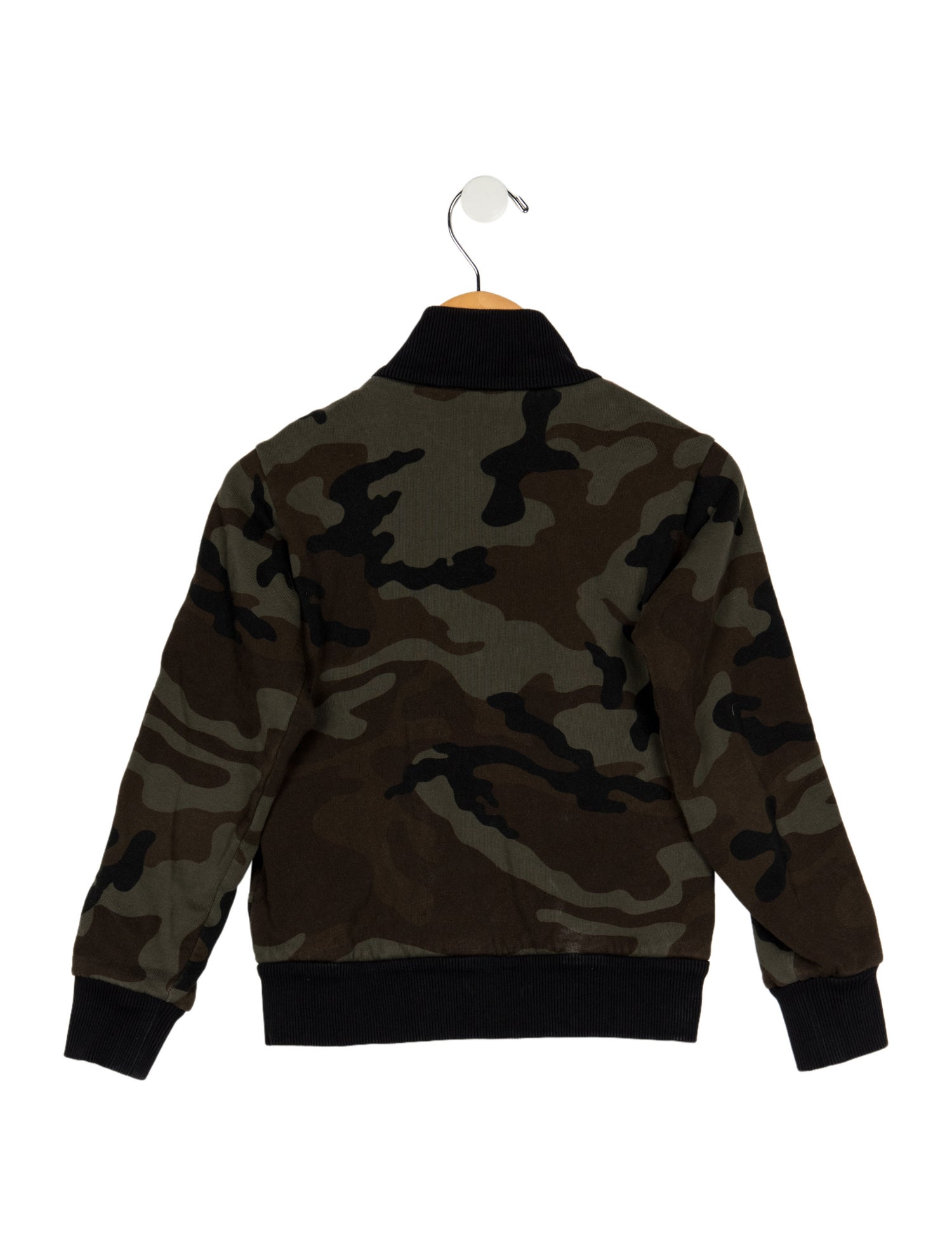 Moncler Boys' Camo Print Zip Up Sweater