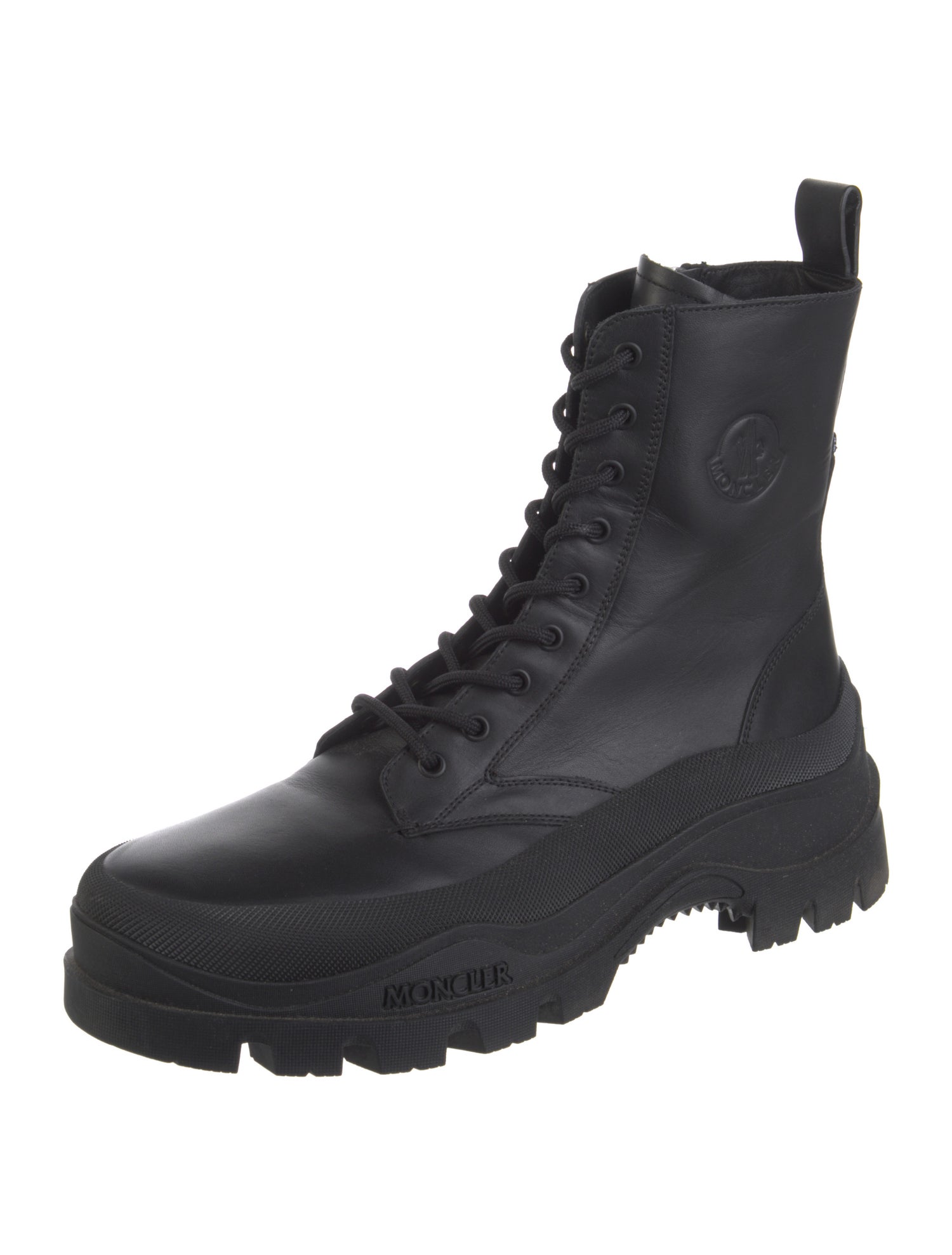 Moncler Leather Combat Boots