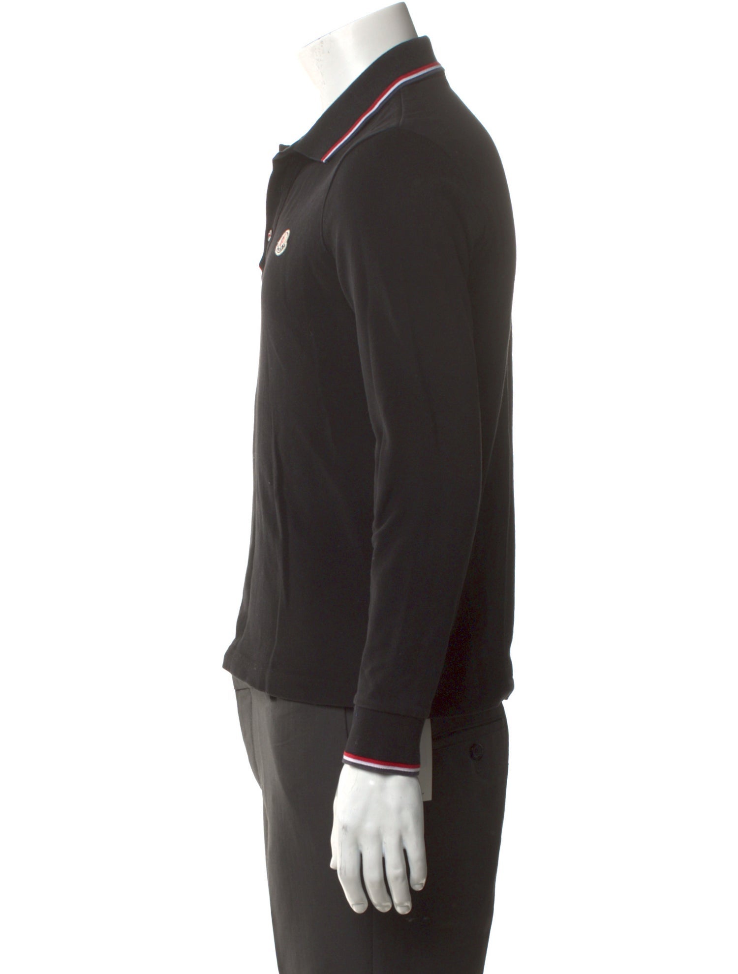 Moncler Collar Long Sleeve Polo Shirt