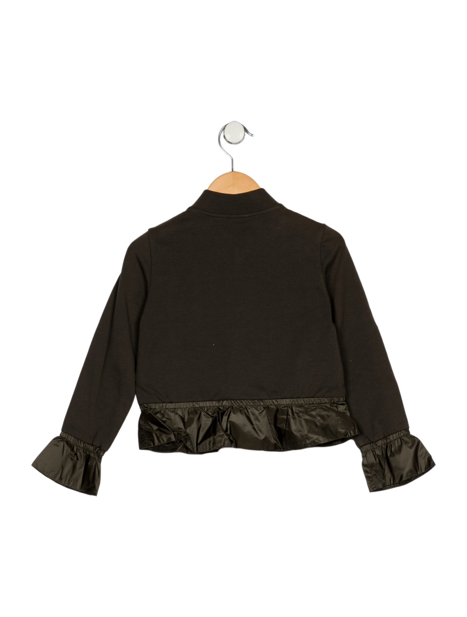 Moncler Green patterned casual jacket with zip closure