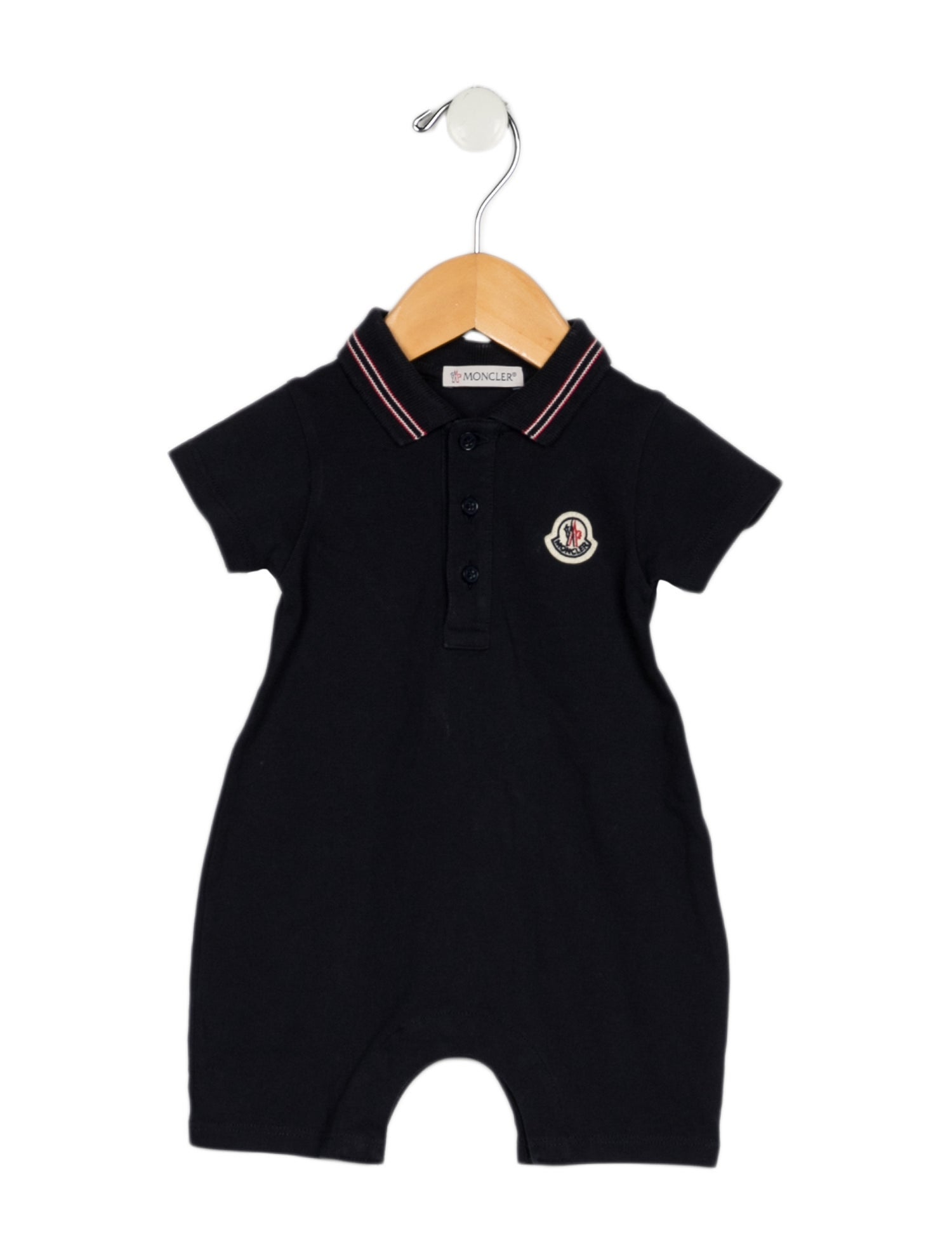 Moncler Blue short sleeve one piece with button closure