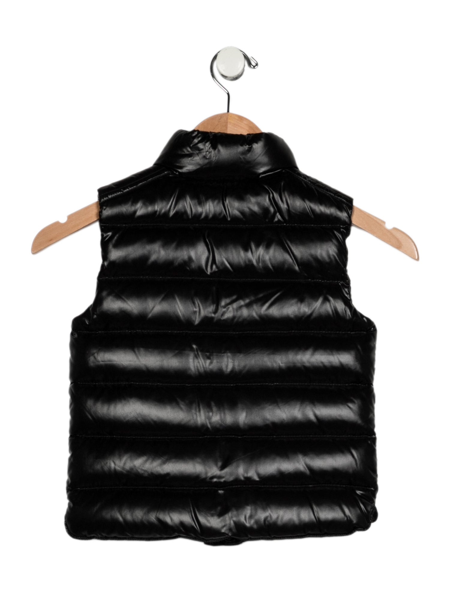 Moncler Black puffer vest with snap and zip closure