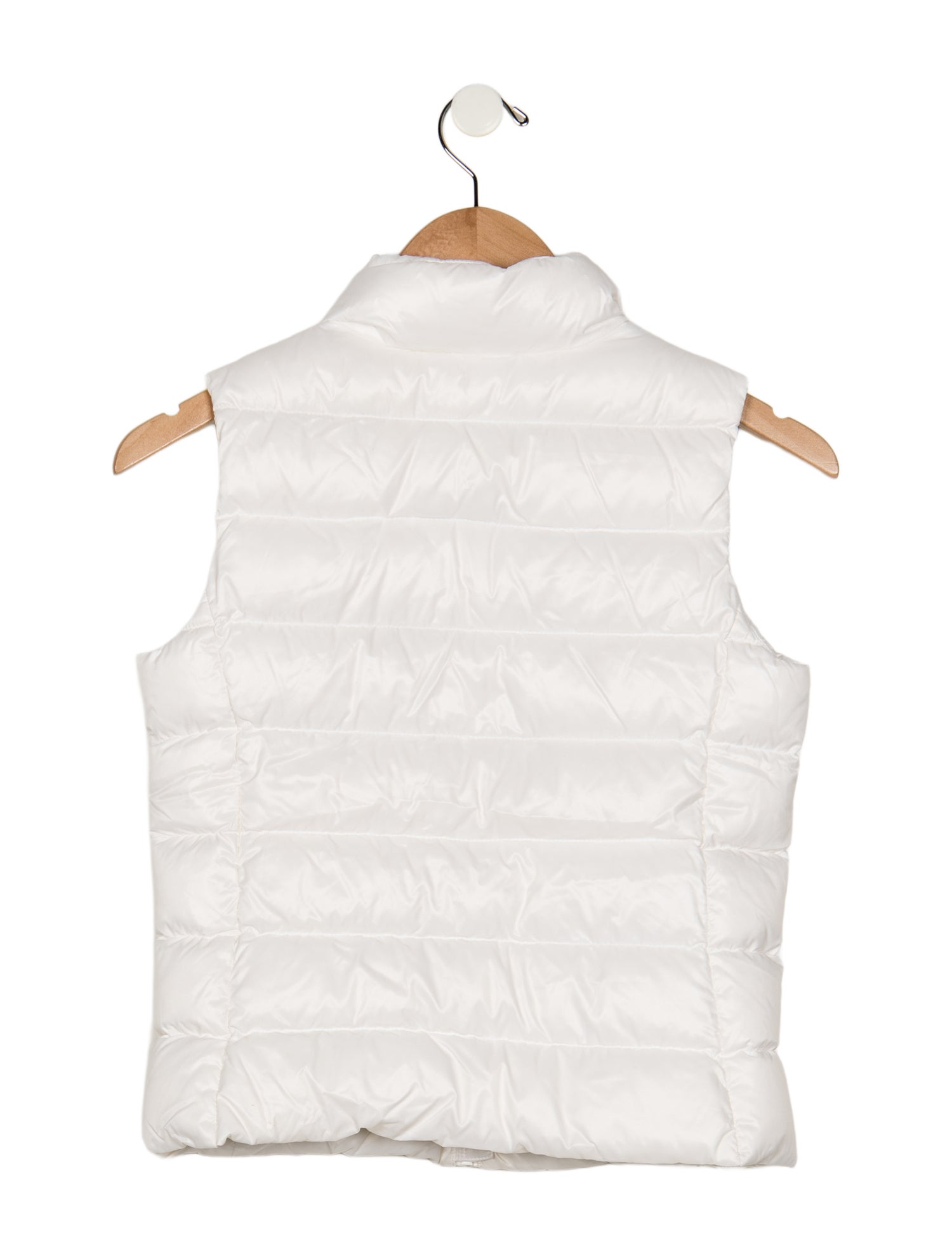 Moncler Neutral casual puffer vest with zip closure