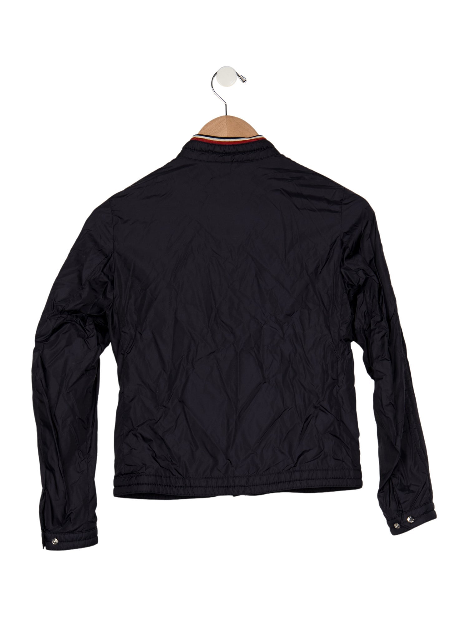 Moncler Blue patterned casual jacket with zip closure