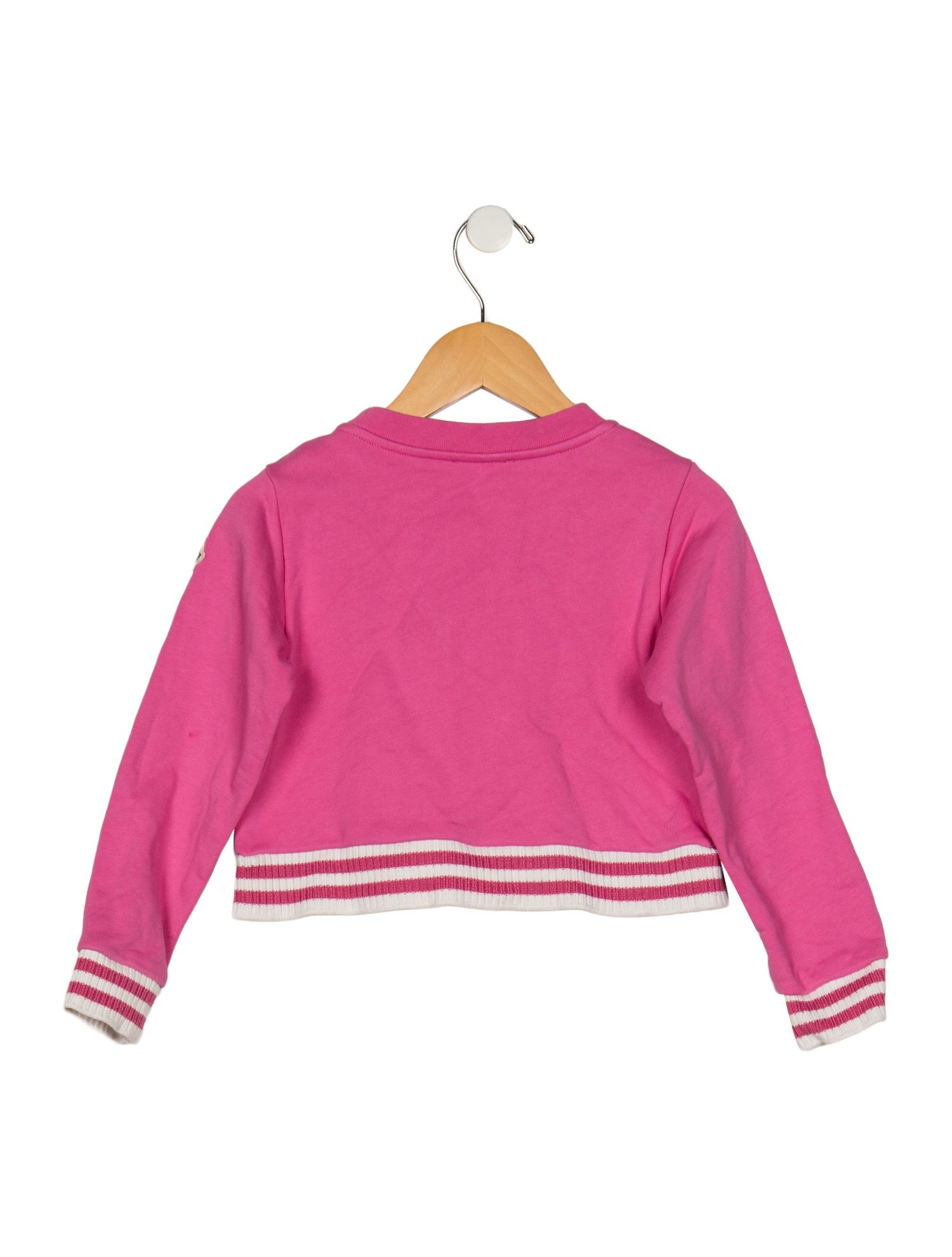Moncler Cotton pink and multicolor patterned sweatshirt