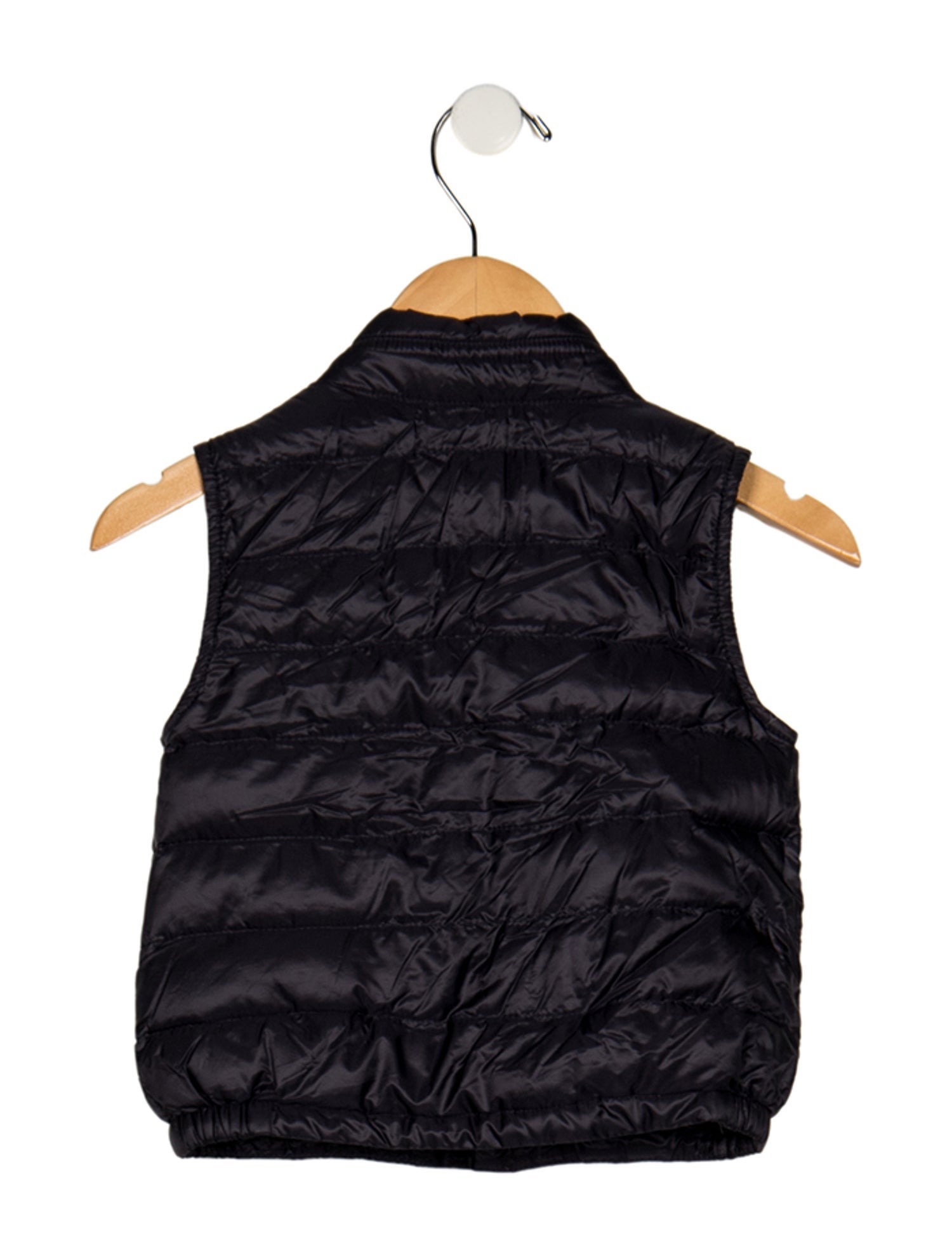 Moncler Blue puffer vest with snap and zip closure