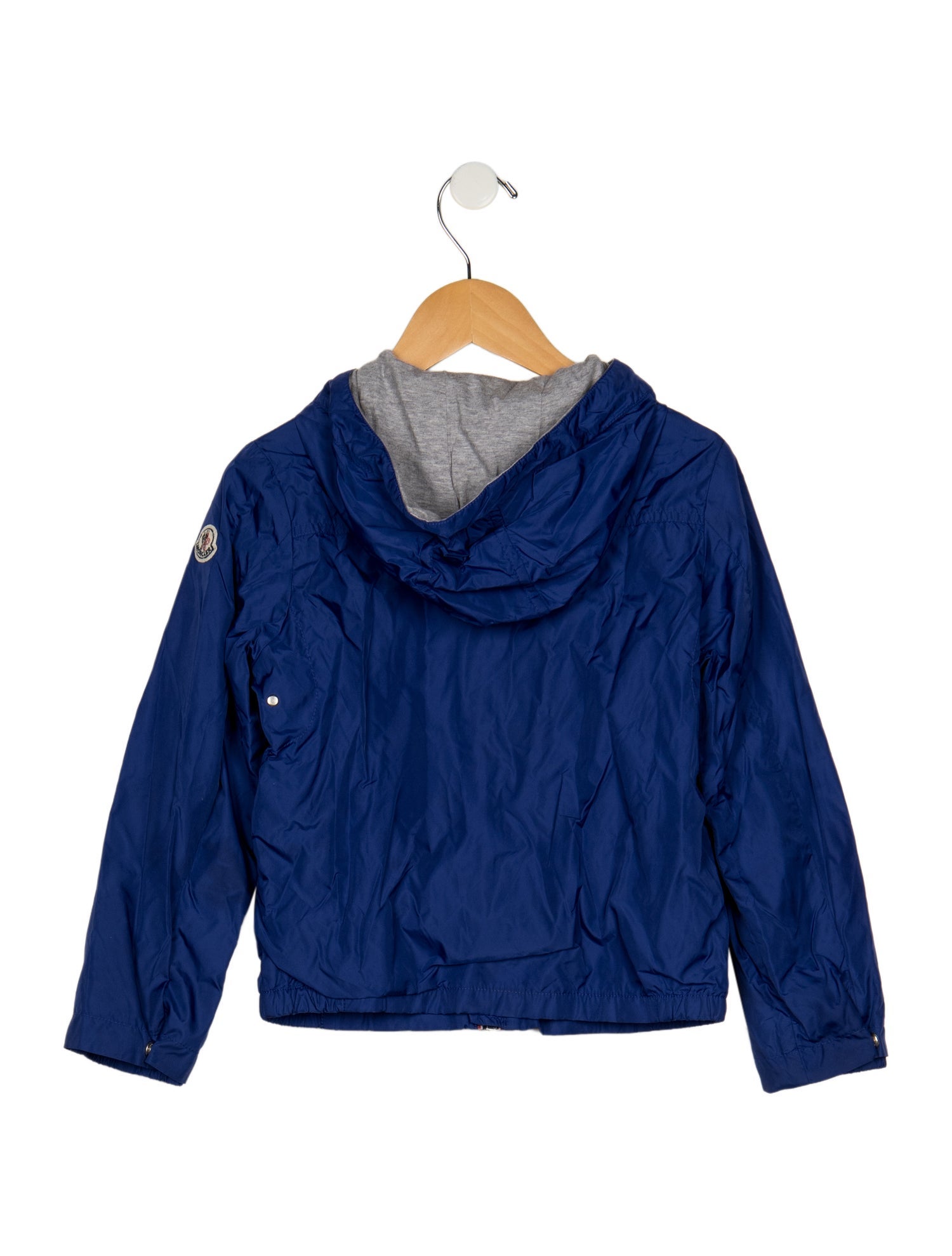 Moncler Blue casual jacket with zip closure and hood