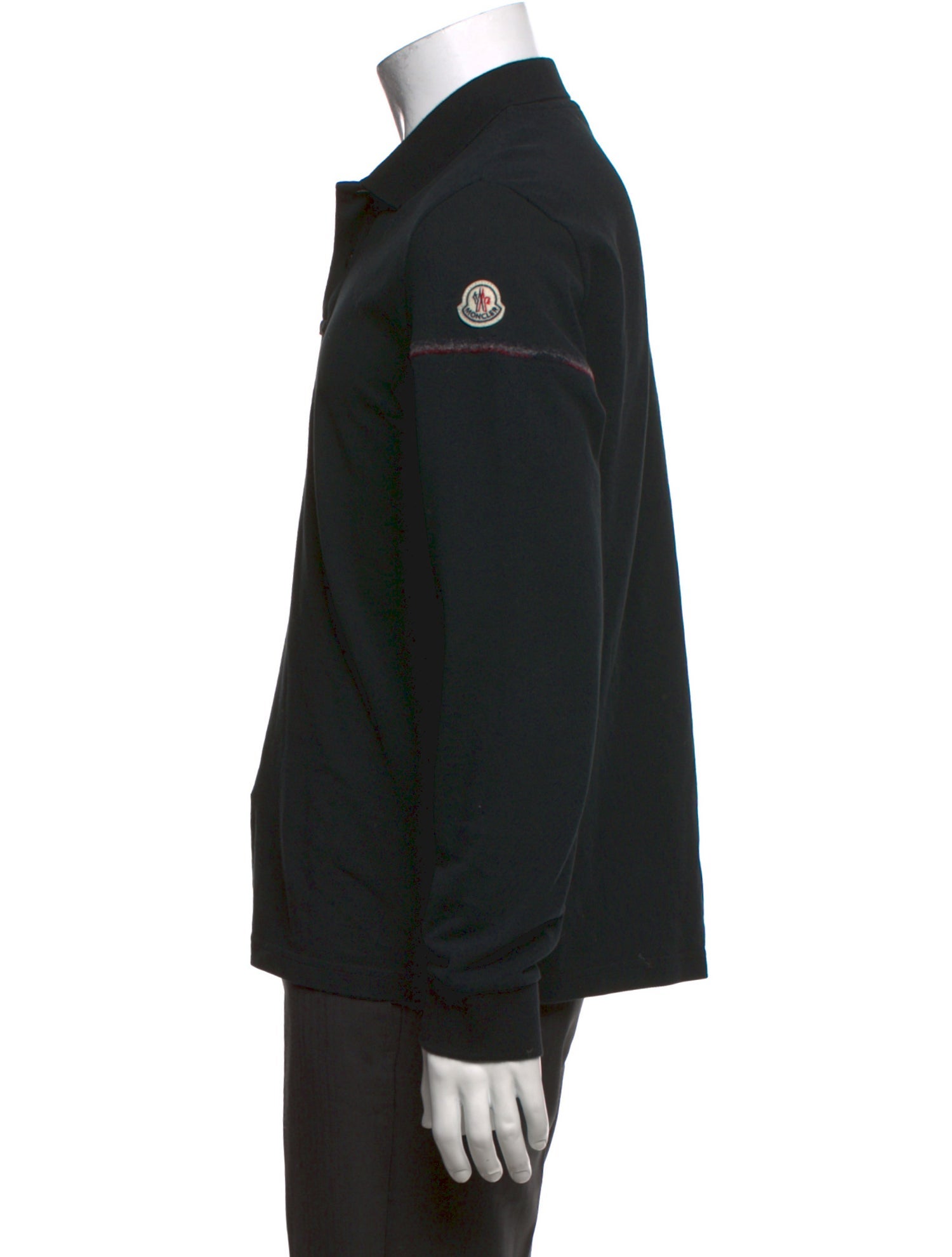 Moncler Collar Long Sleeve Polo Shirt