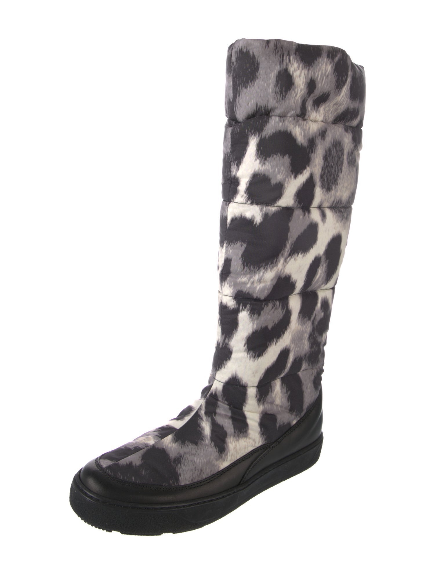 Moncler Nylon Animal Print Snow Boots