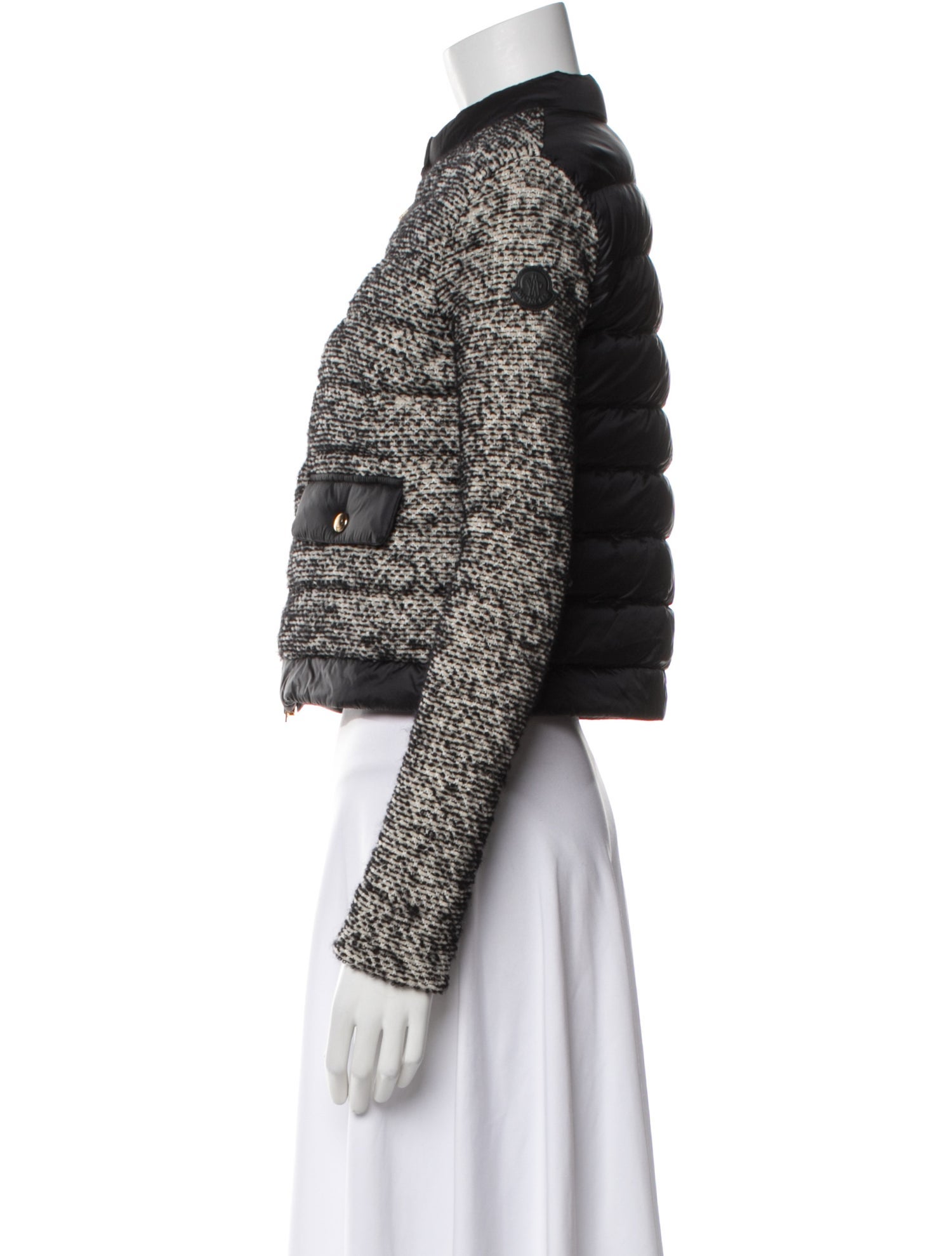 Moncler Wool Tweed Pattern Down Jacket