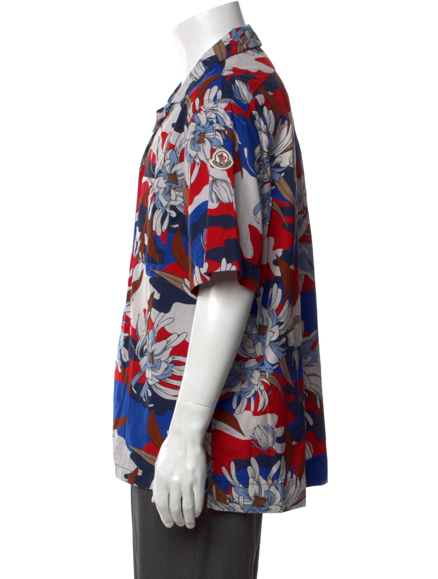 Moncler Floral Print Short Sleeve Shirt