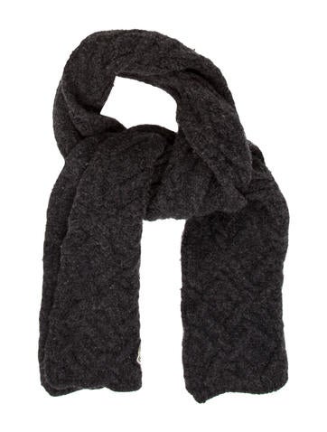 Moncler Charcoal Cable Knit SCARF